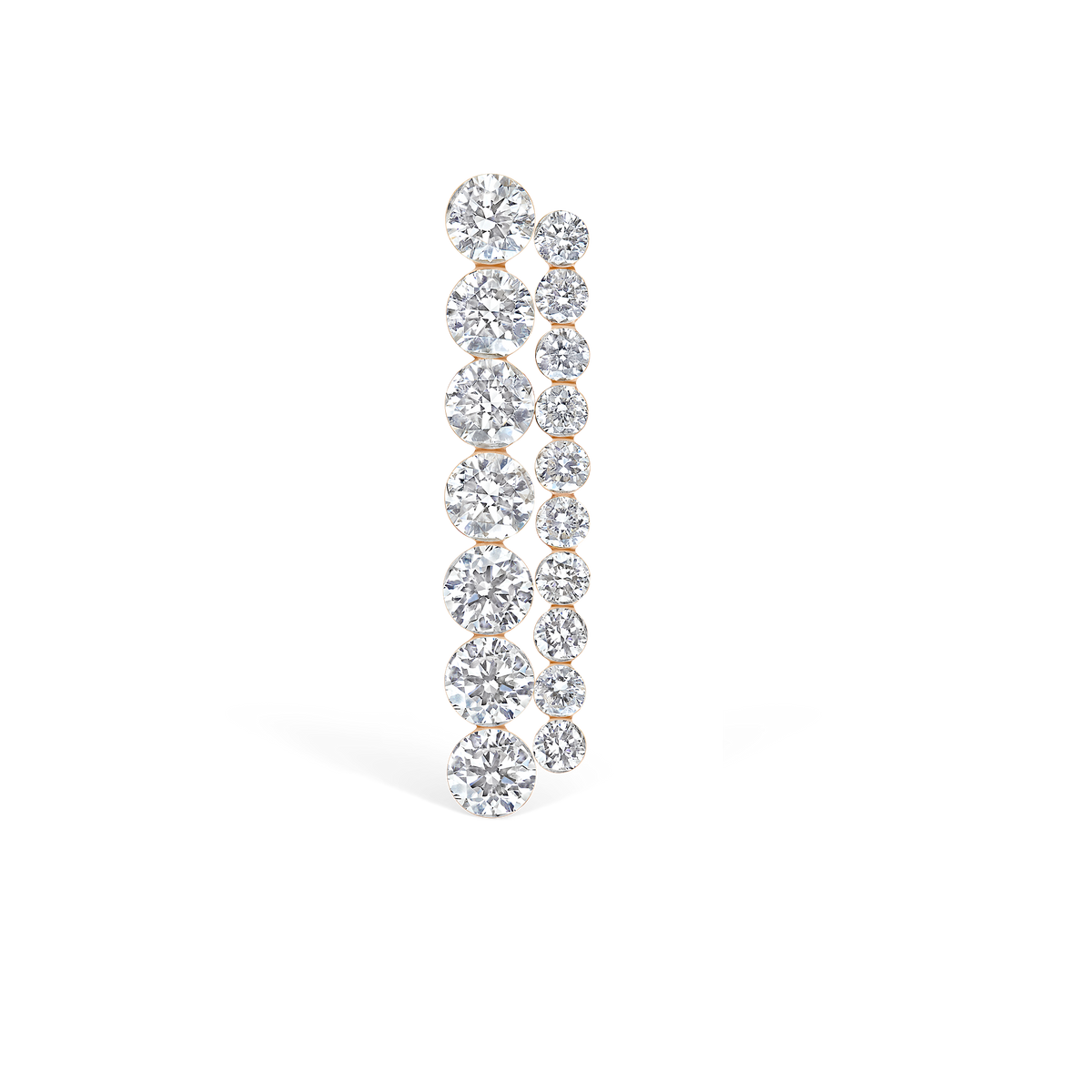 Invisible Set Diamond Apsara Bar Threaded Stud Earring