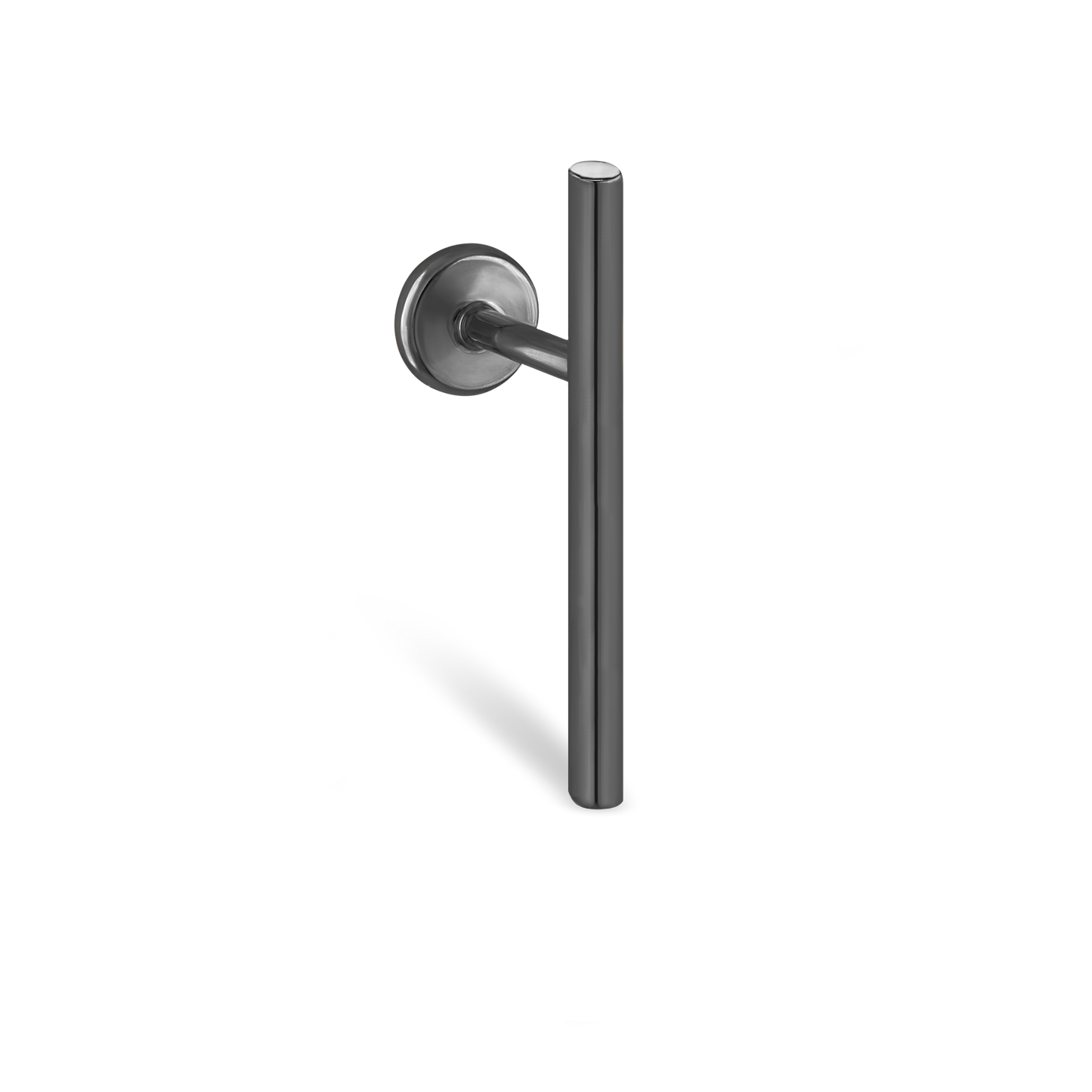 Polished Round Bar Threaded Stud Earring