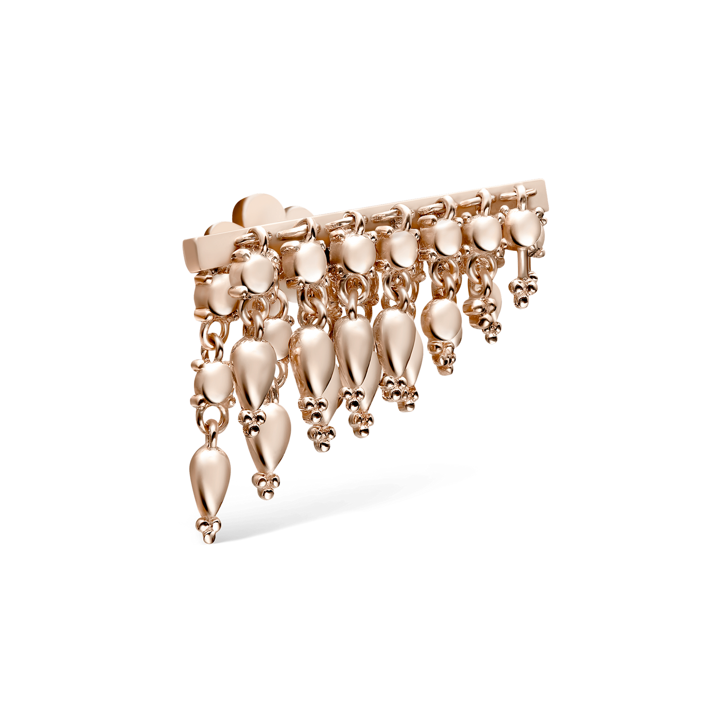 Tassel Bar Threaded Stud Earring