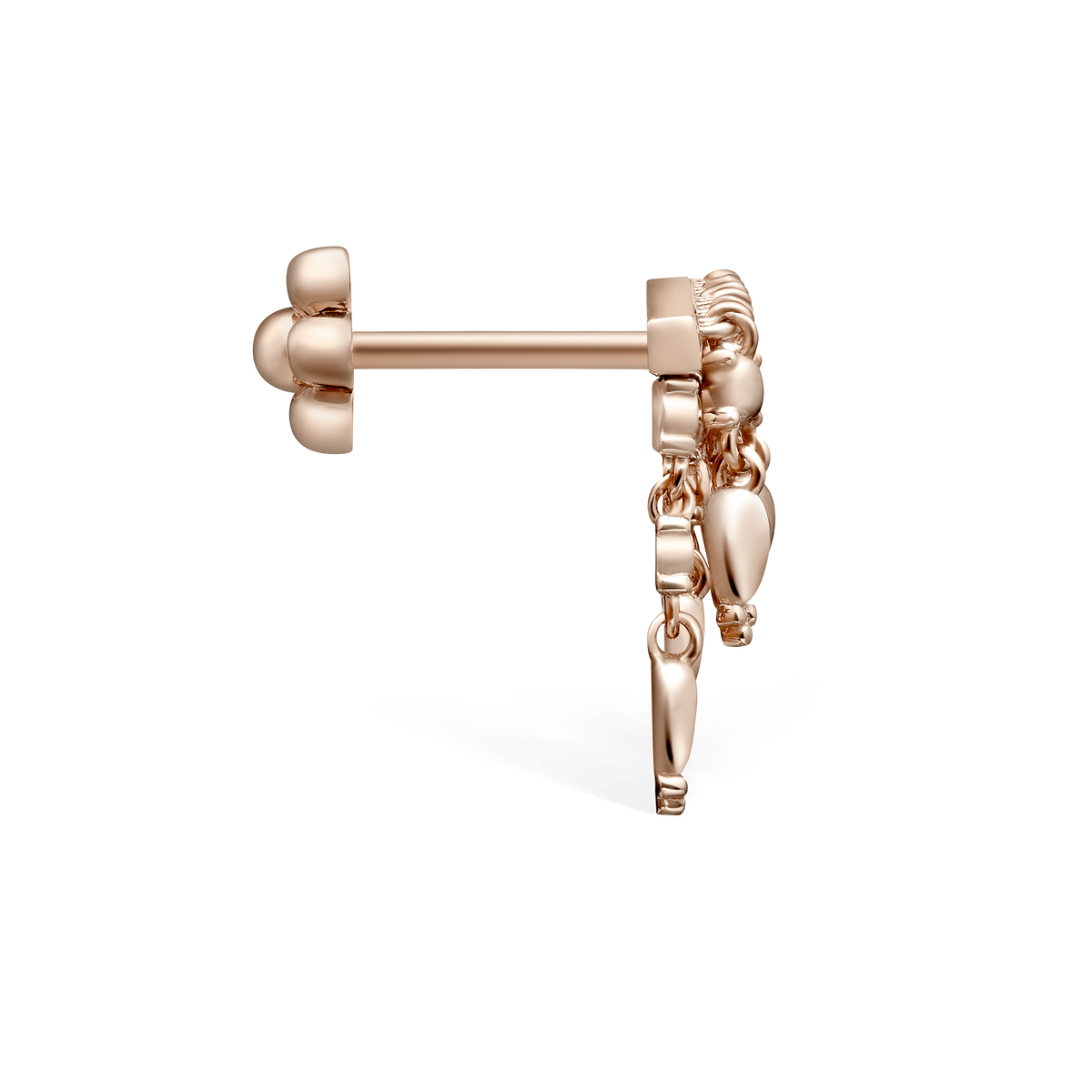 Tassel Bar Threaded Stud Earring