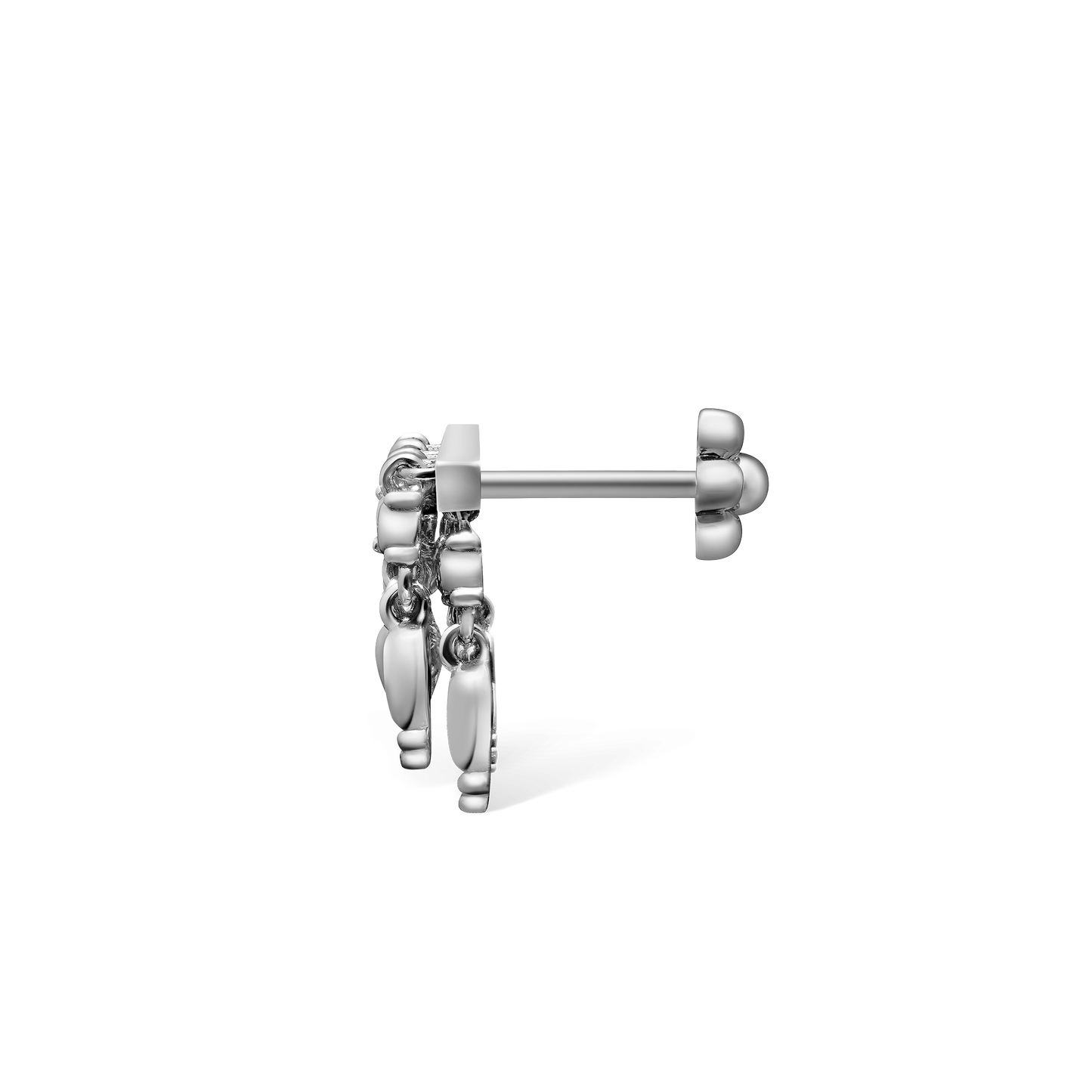 Tassel Bar Threaded Stud Earring