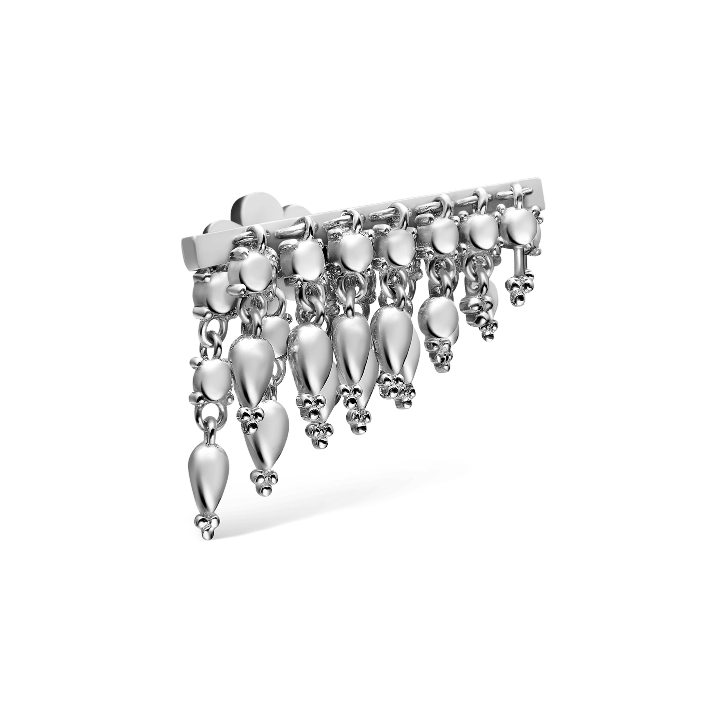 Tassel Bar Threaded Stud Earring