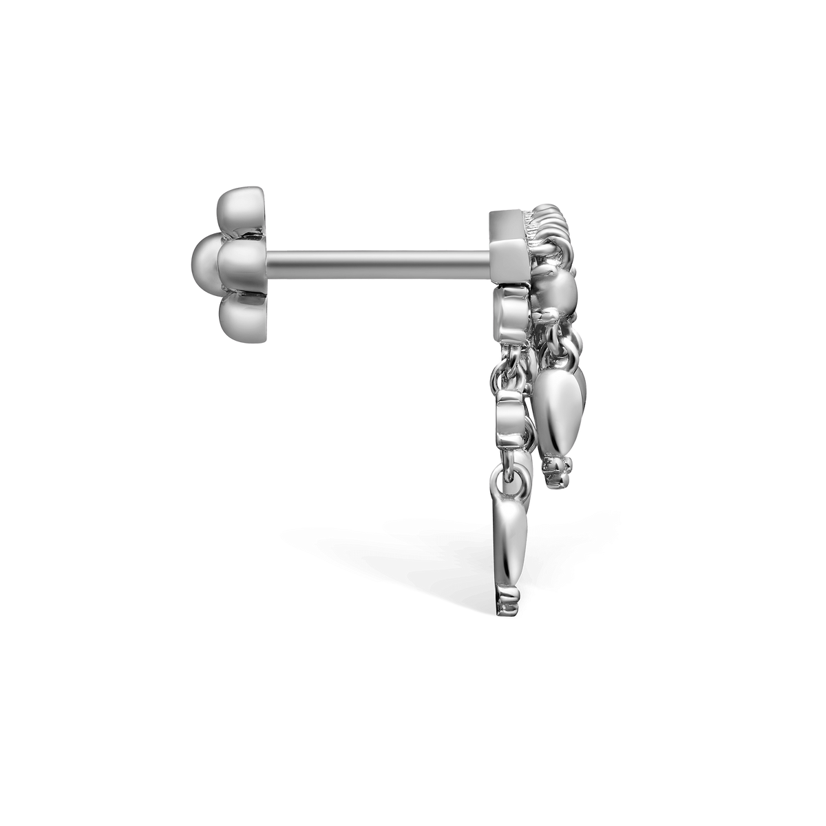 Tassel Bar Threaded Stud Earring
