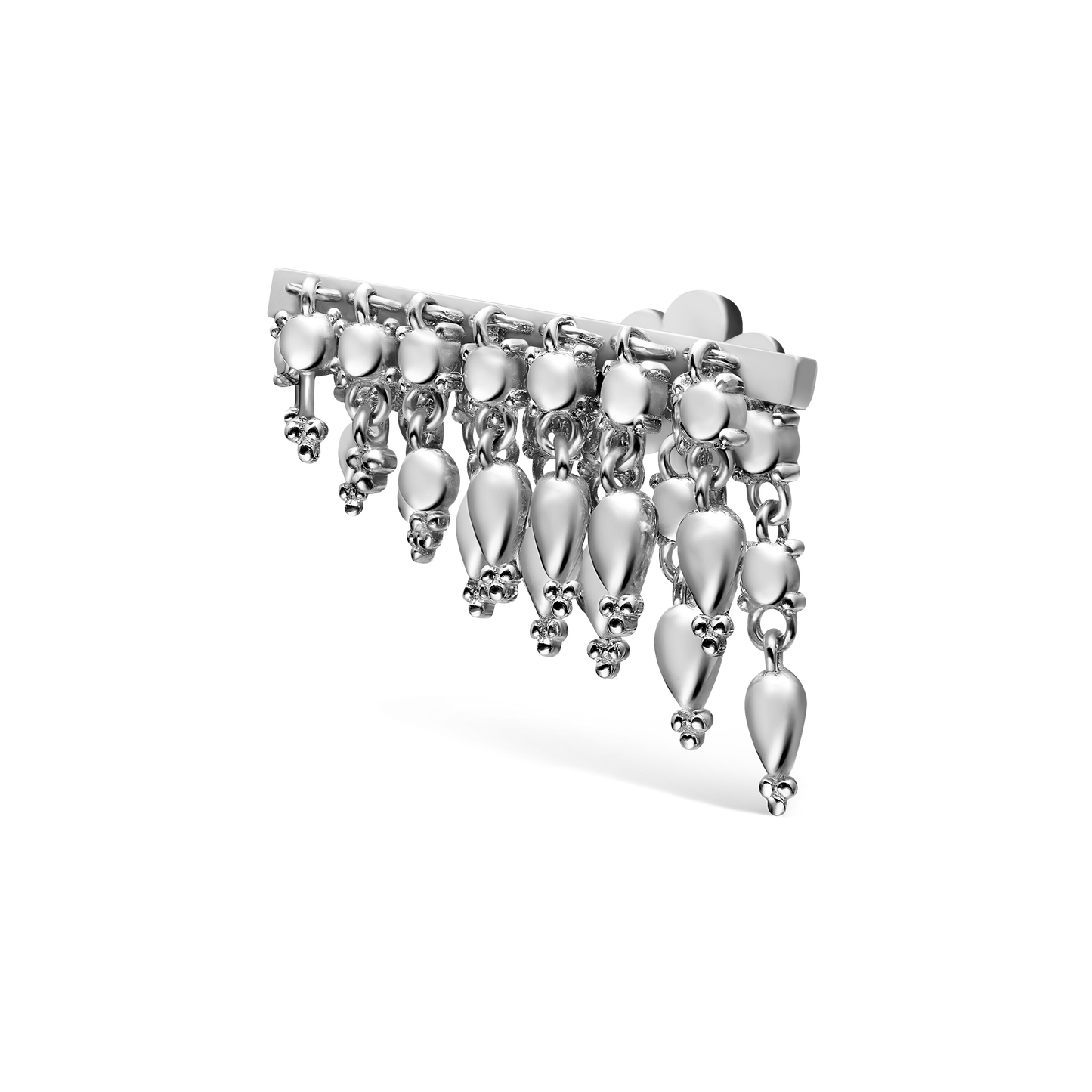 Tassel Bar Threaded Stud Earring