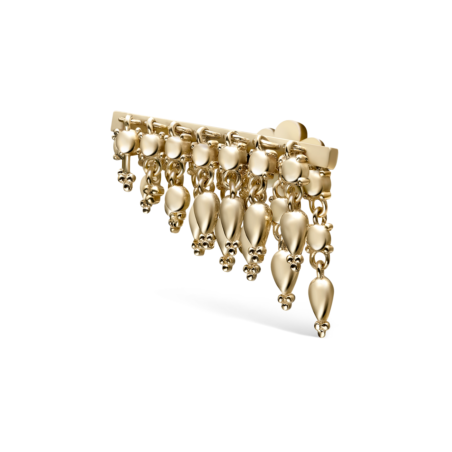 Tassel Bar Threaded Stud Earring
