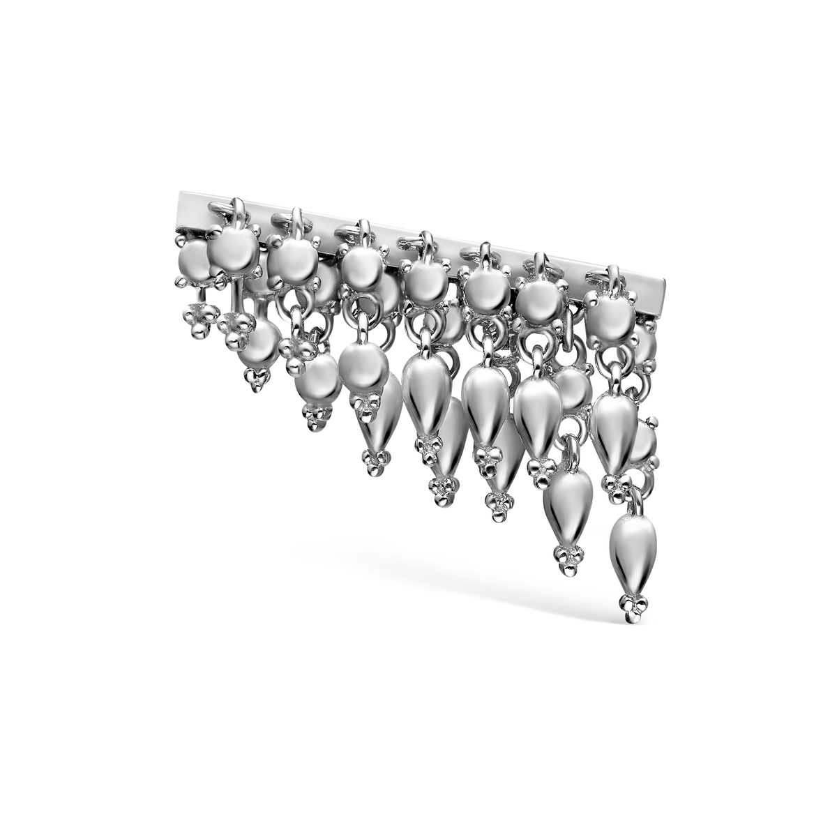 Tassel Bar Threaded Stud Earring