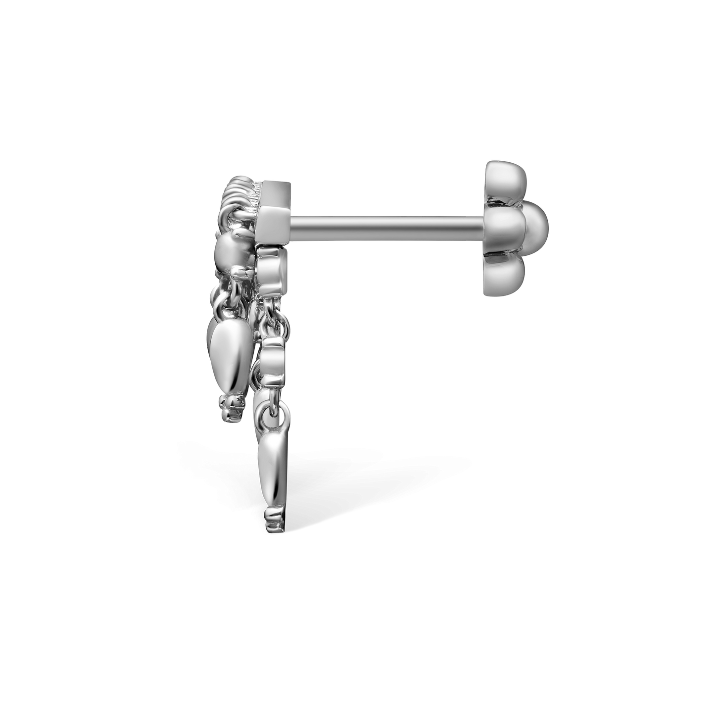 Tassel Bar Threaded Stud Earring