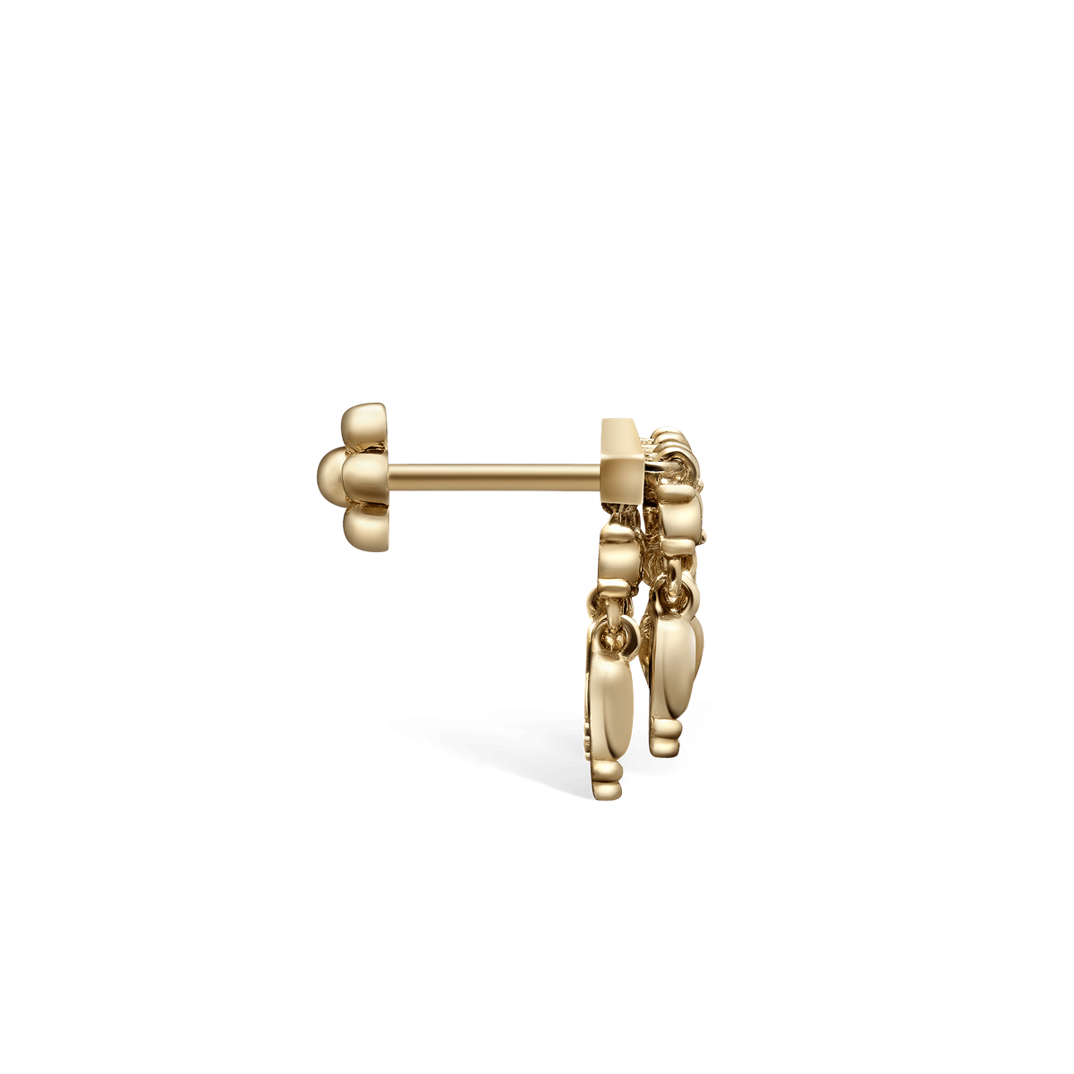 Tassel Bar Threaded Stud Earring