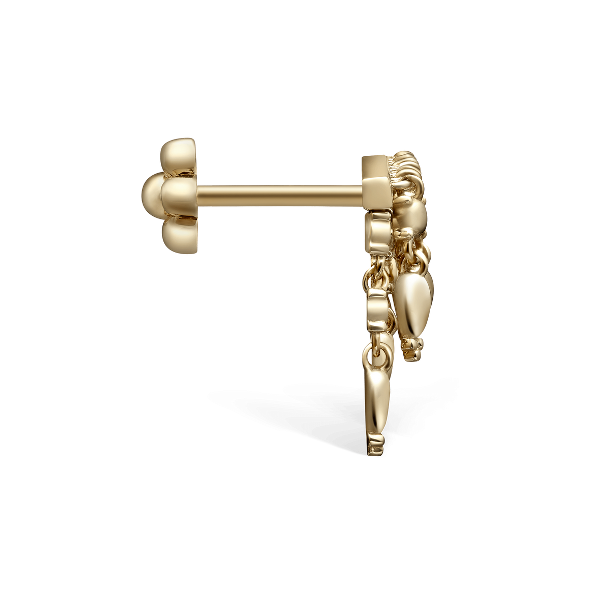 Tassel Bar Threaded Stud Earring