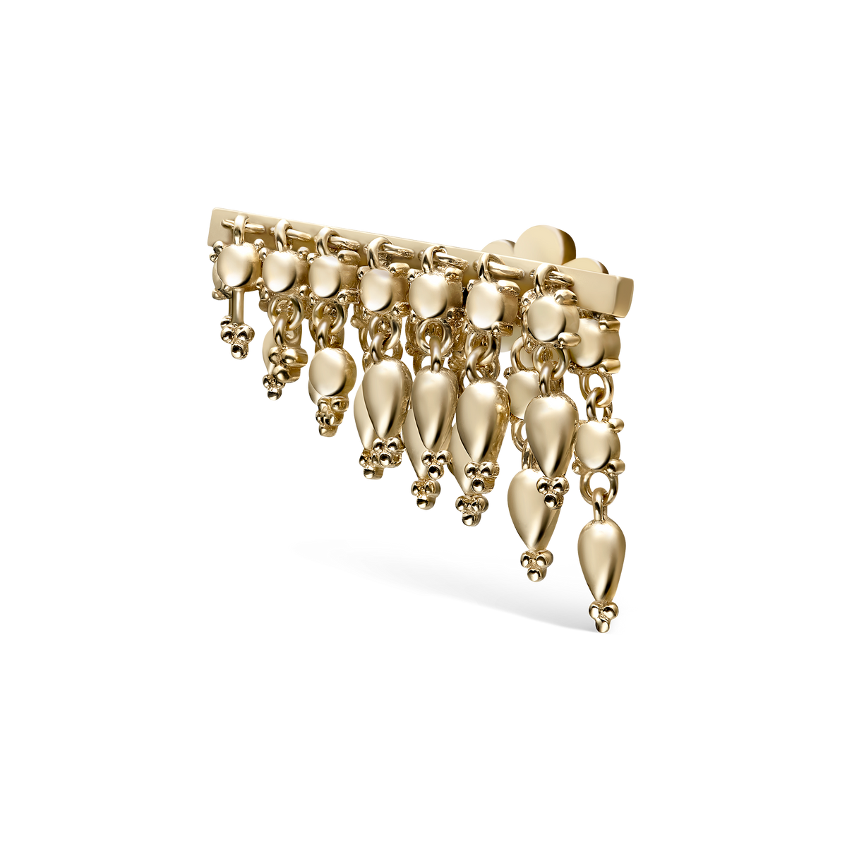 Tassel Bar Threaded Stud Earring