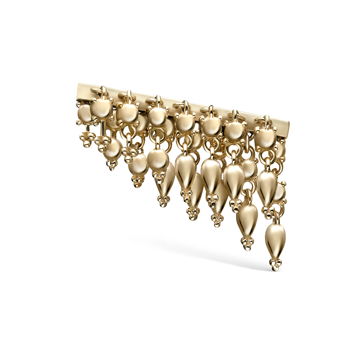 Tassel Bar Threaded Stud Earring