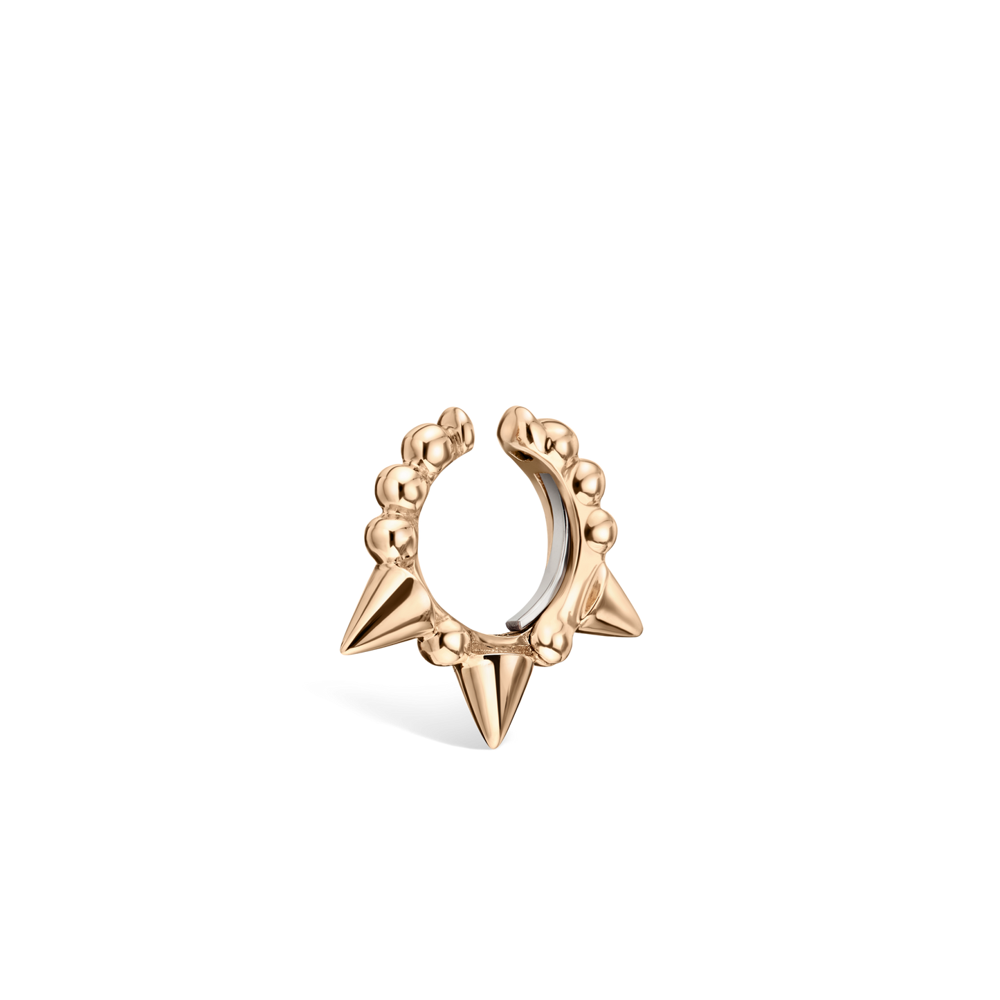Granulated Triple Short Spike Tash Cuff Earring