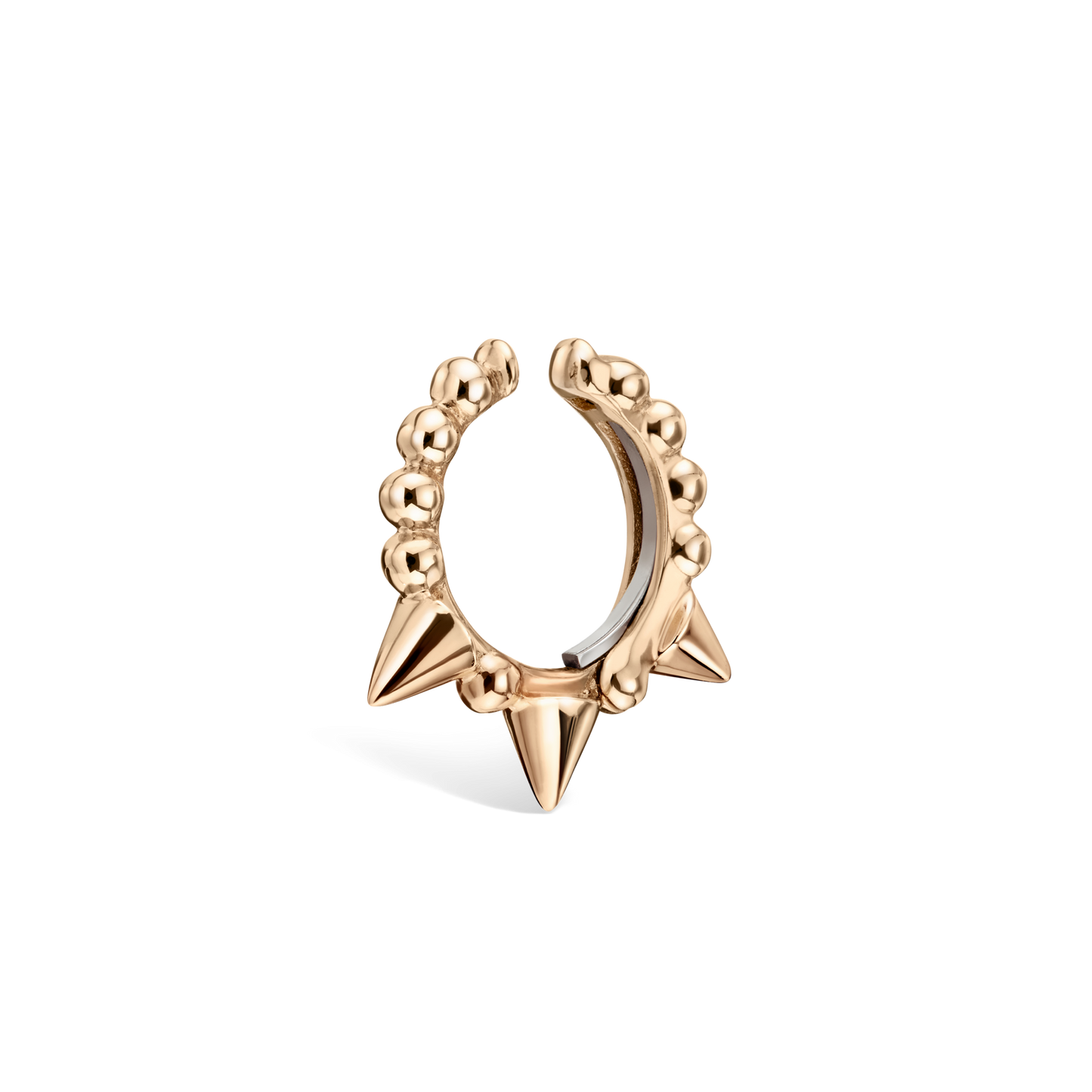 Granulated Triple Short Spike Tash Cuff Earring