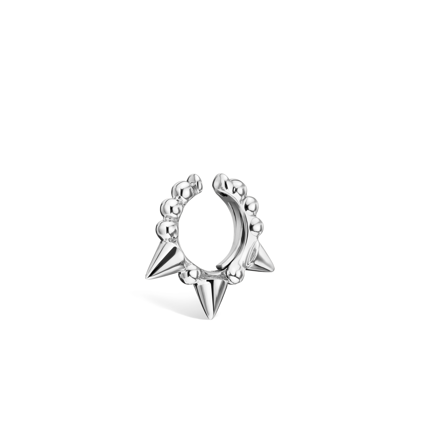 Granulated Triple Short Spike Tash Cuff Earring