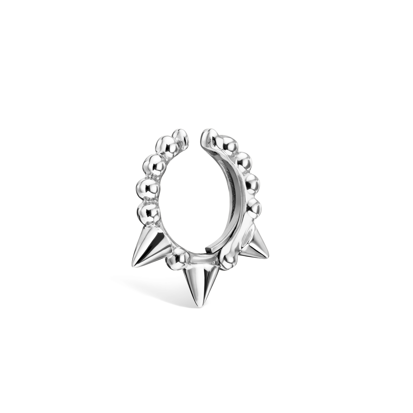 Granulated Triple Short Spike Tash Cuff Earring