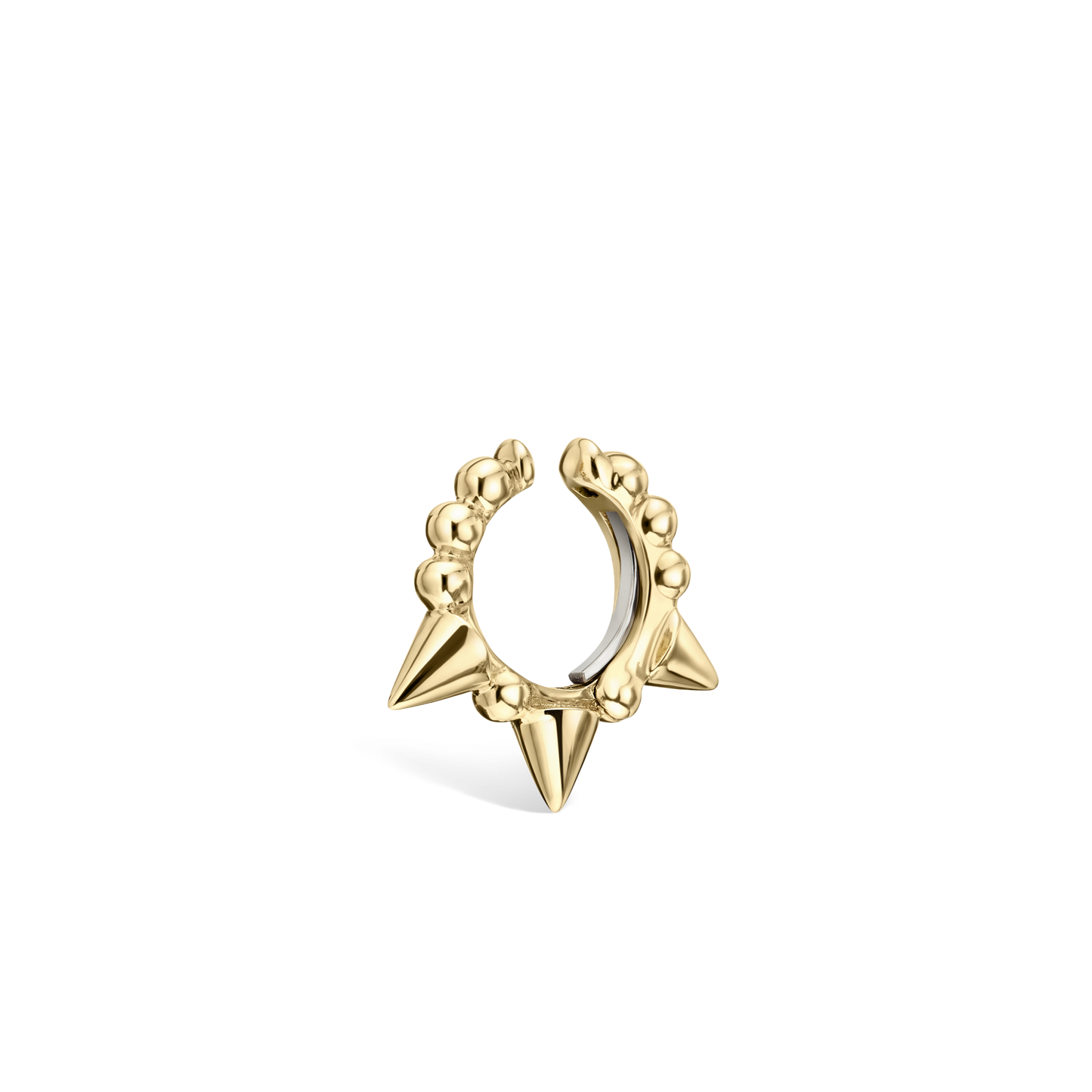 Granulated Triple Short Spike Tash Cuff Earring