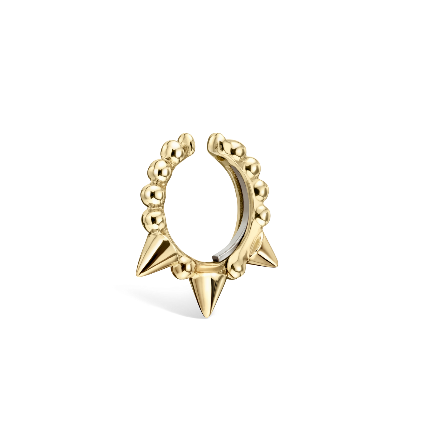 Granulated Triple Short Spike Tash Cuff Earring