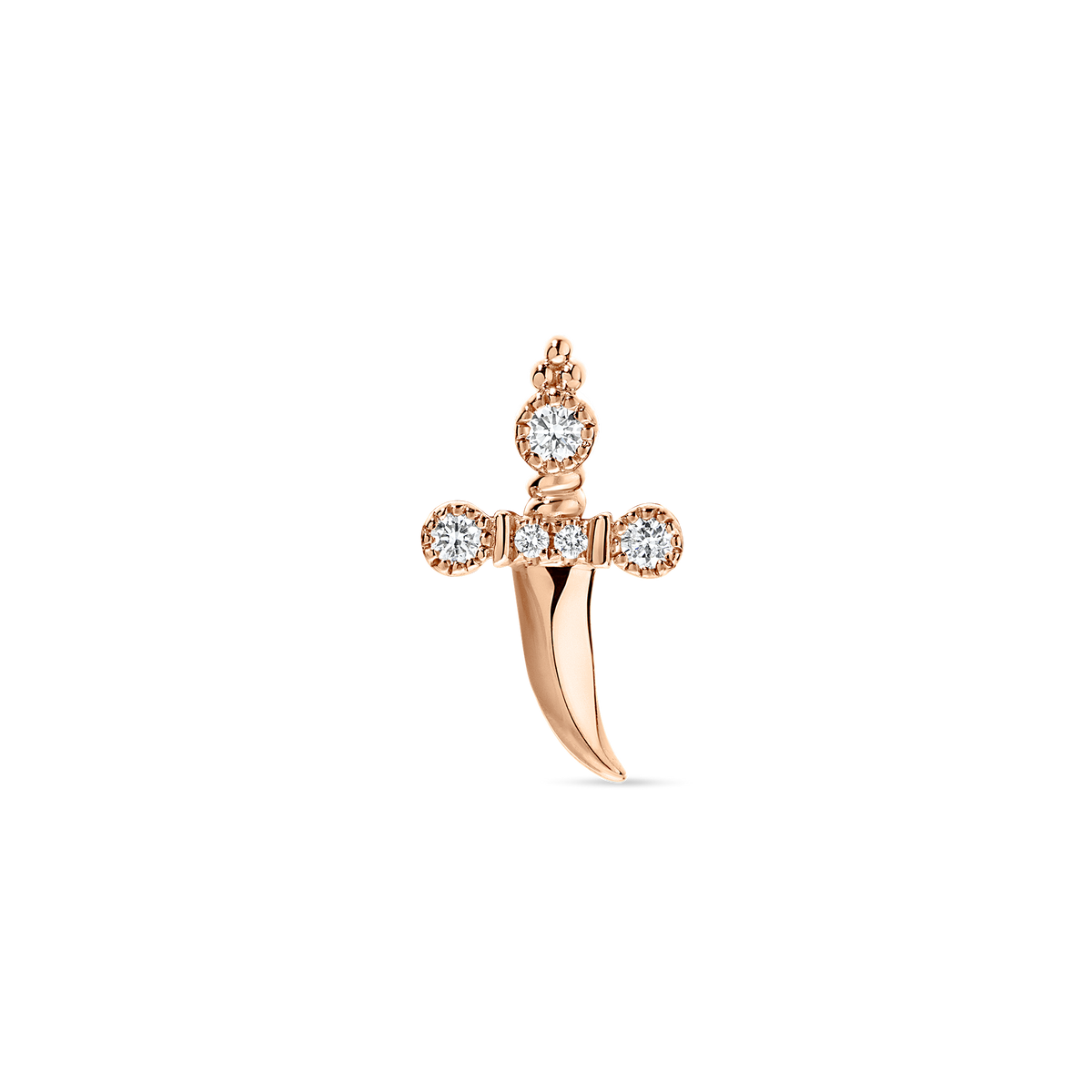 Diamond Trinity Hilt Dagger Threaded Stud