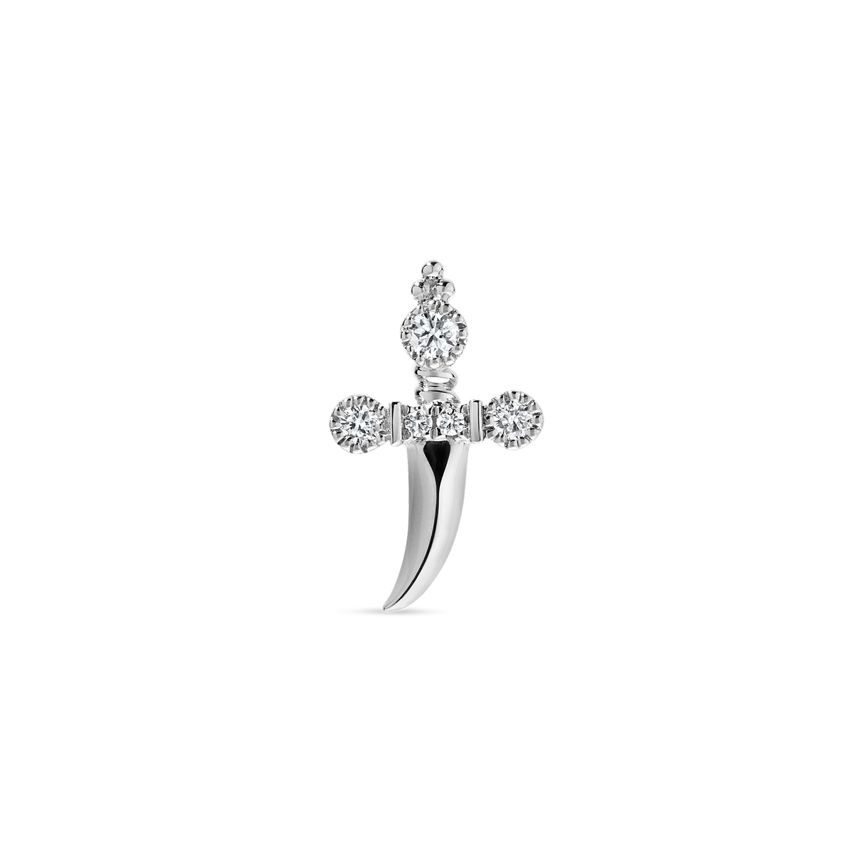 Diamond Trinity Hilt Dagger Threaded Stud