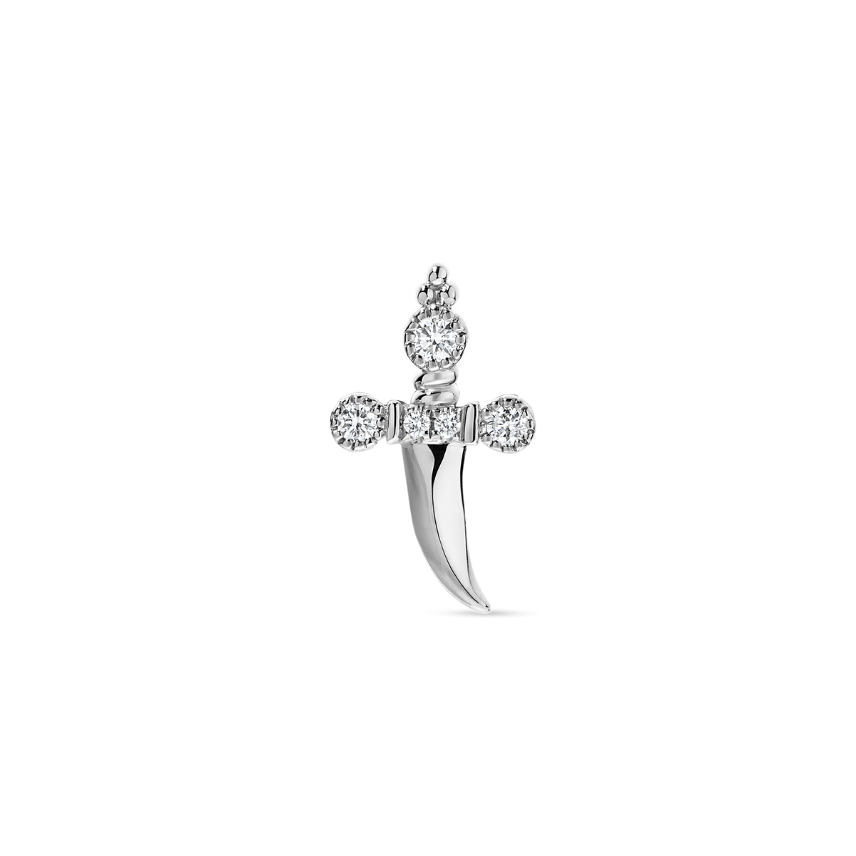 Diamond Trinity Hilt Dagger Threaded Stud