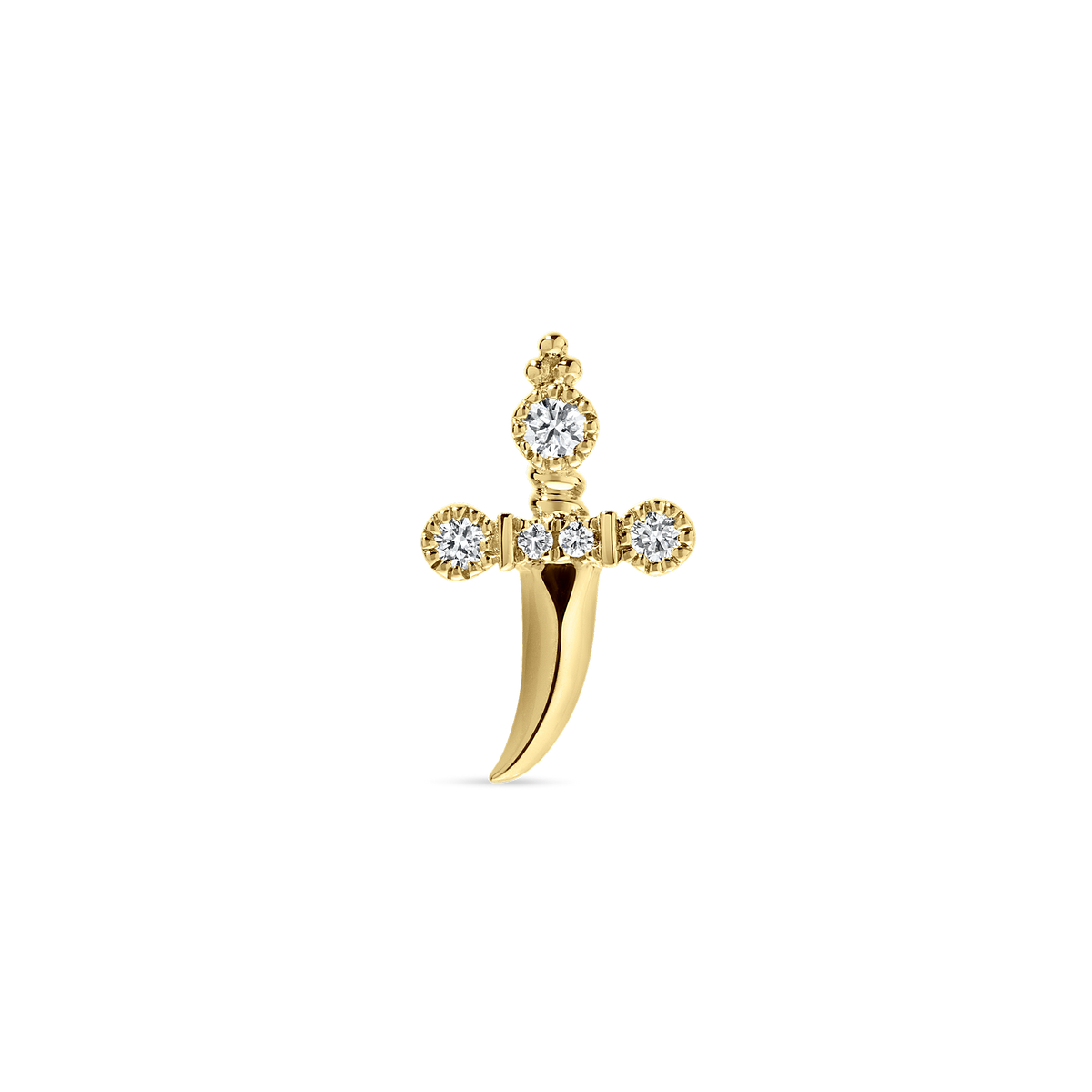 Diamond Trinity Hilt Dagger Threaded Stud