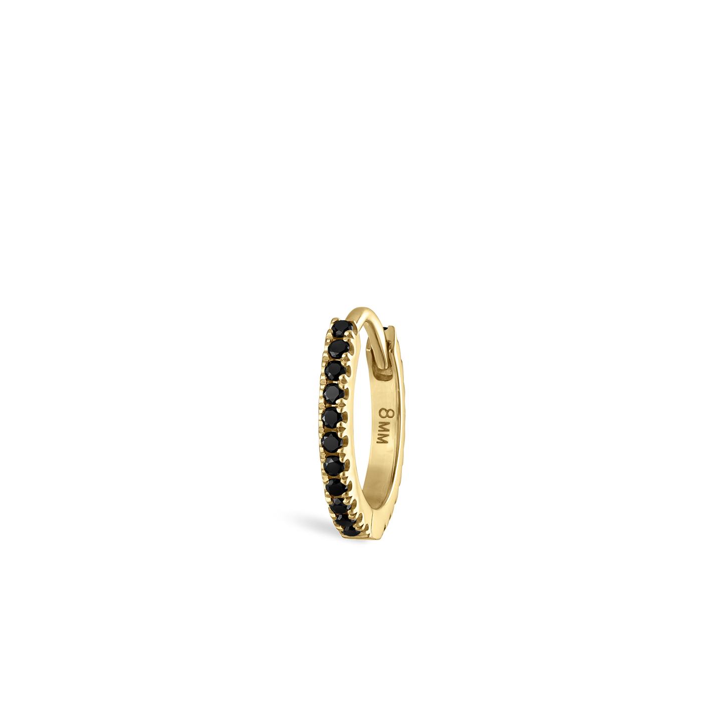 Black Diamond Eternity Hoop Earring