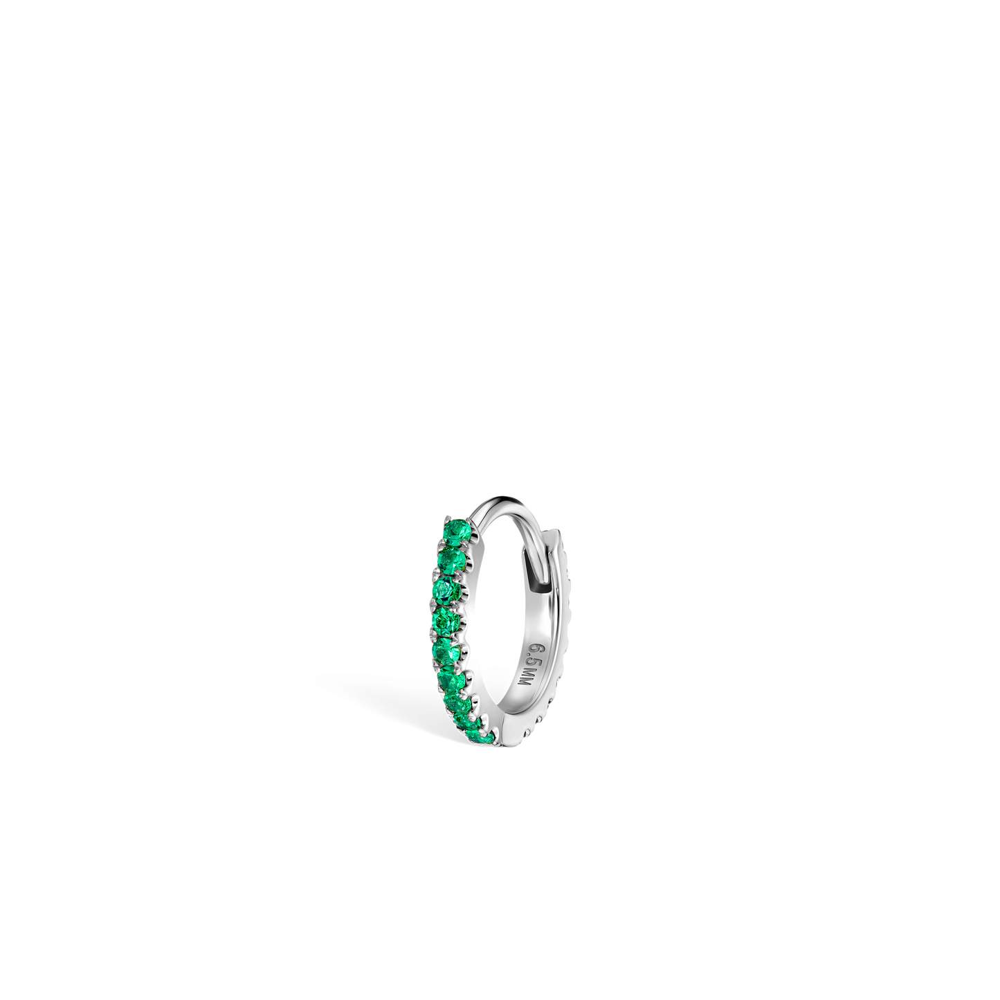 Emerald Eternity Hoop Earring