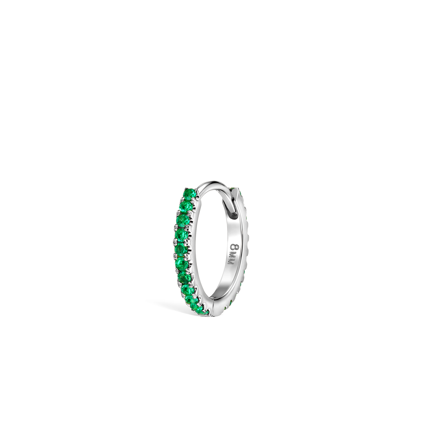 Emerald Eternity Hoop Earring