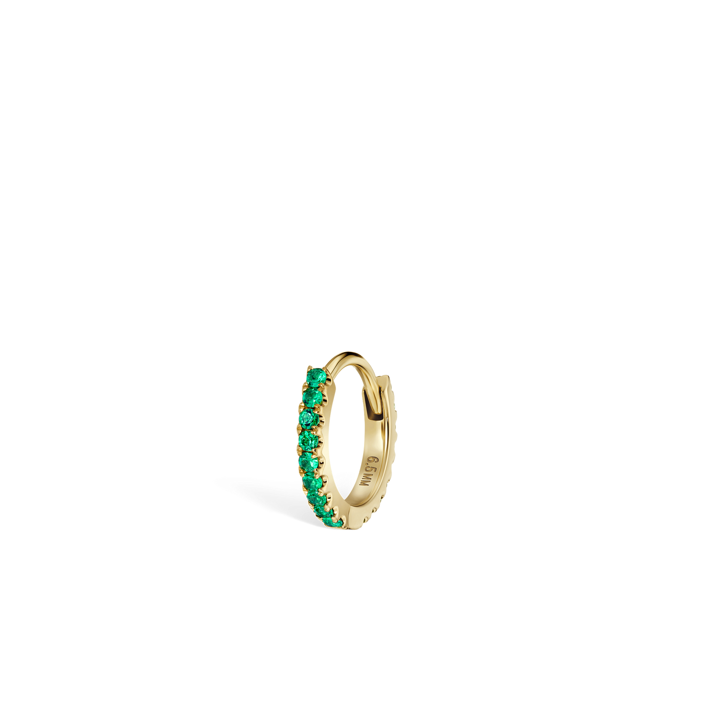 Emerald Eternity Hoop Earring