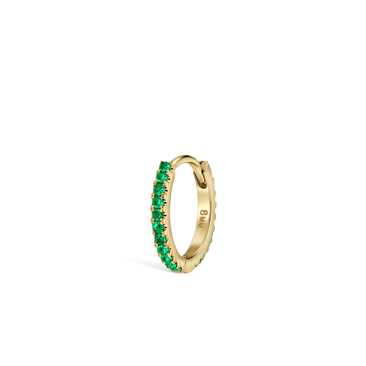 Emerald Eternity Hoop Earring