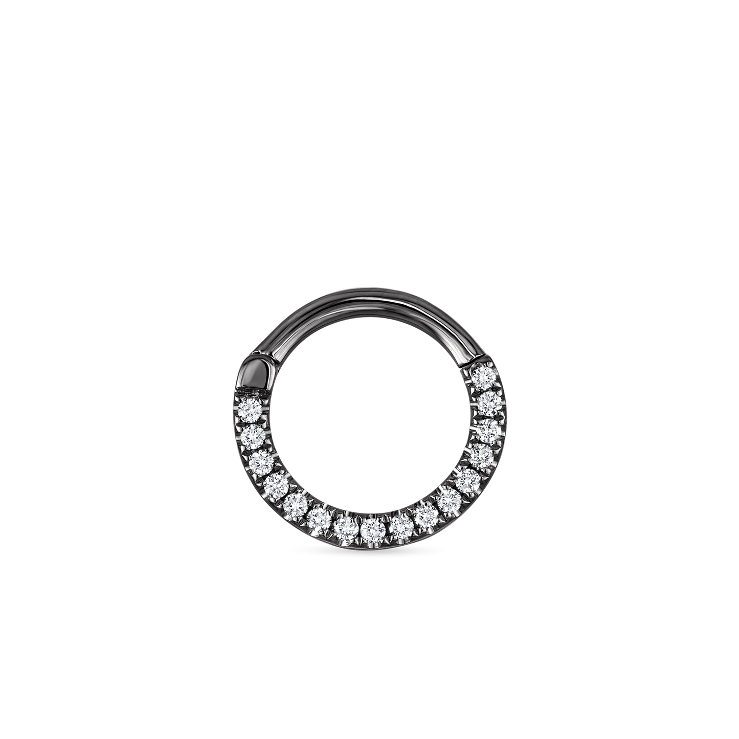 Diamond Horizontal Eternity Hoop Earring