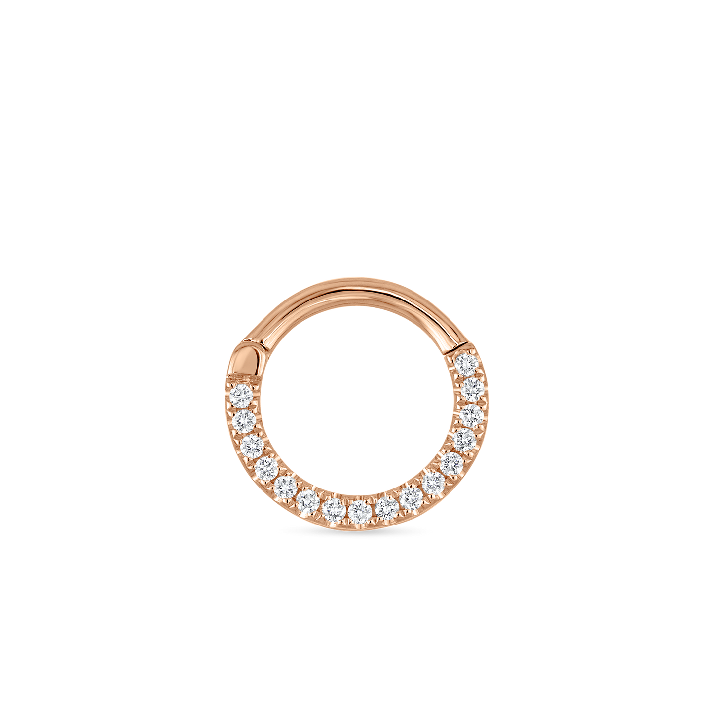 Diamond Horizontal Eternity Hoop Earring
