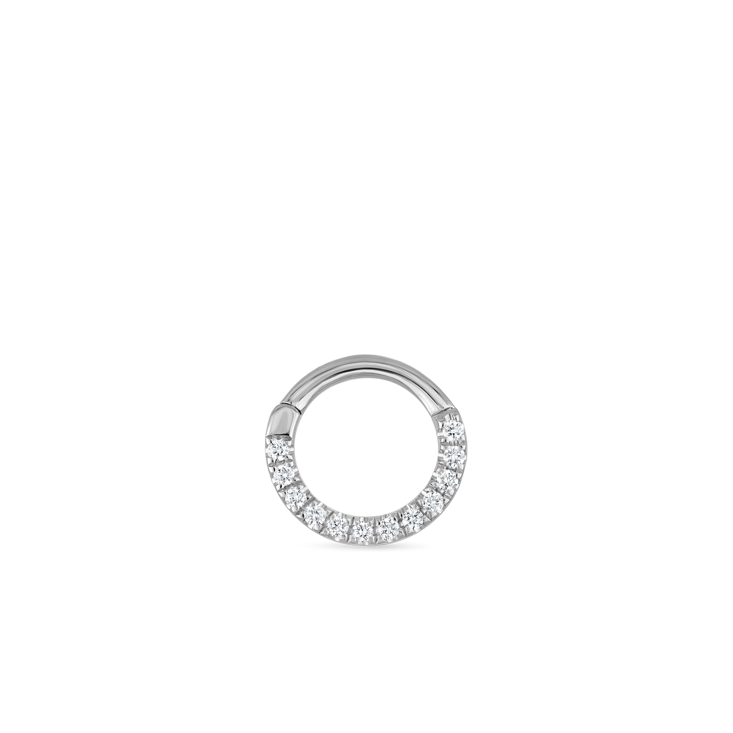 Diamond Horizontal Eternity Hoop Earring