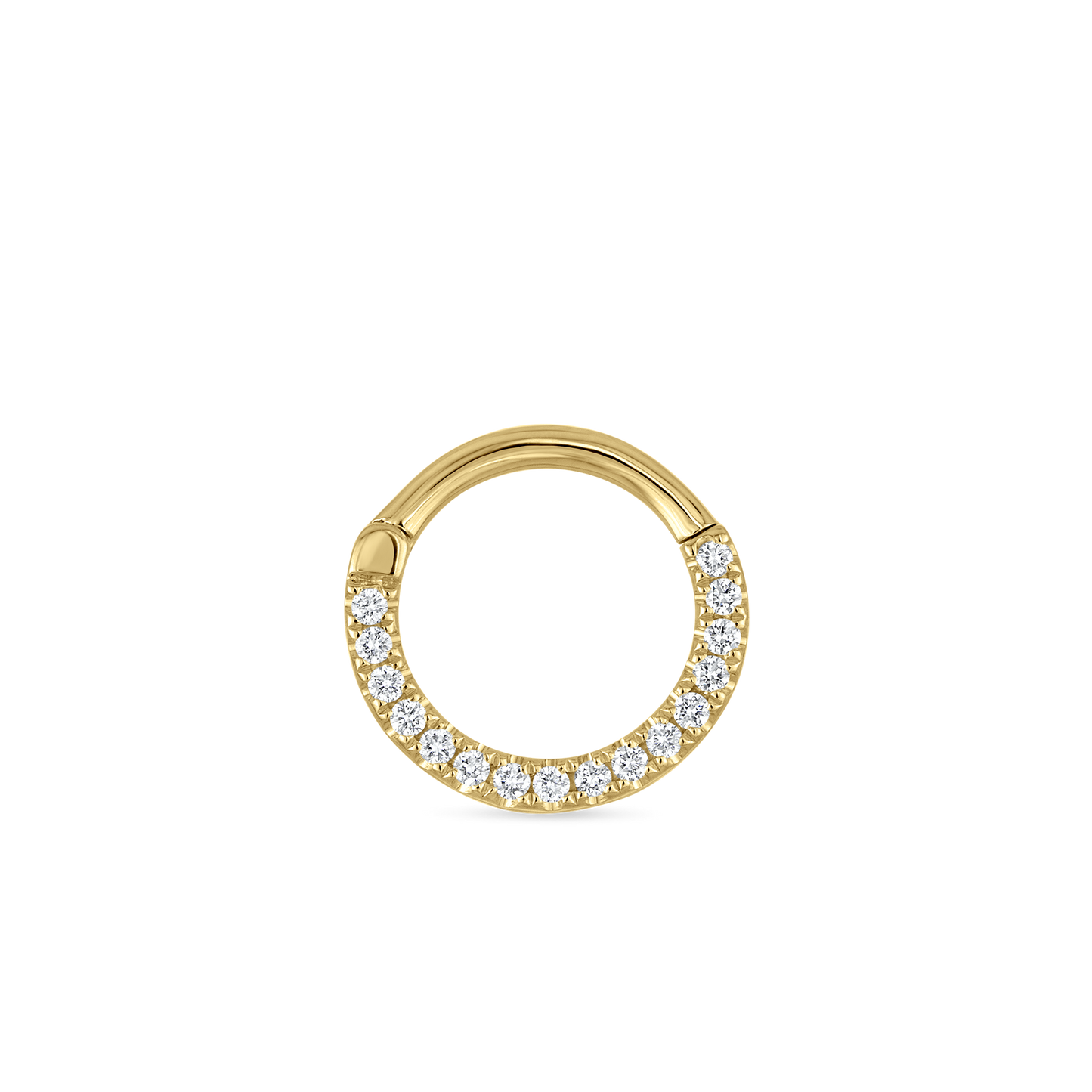 Diamond Horizontal Eternity Hoop Earring
