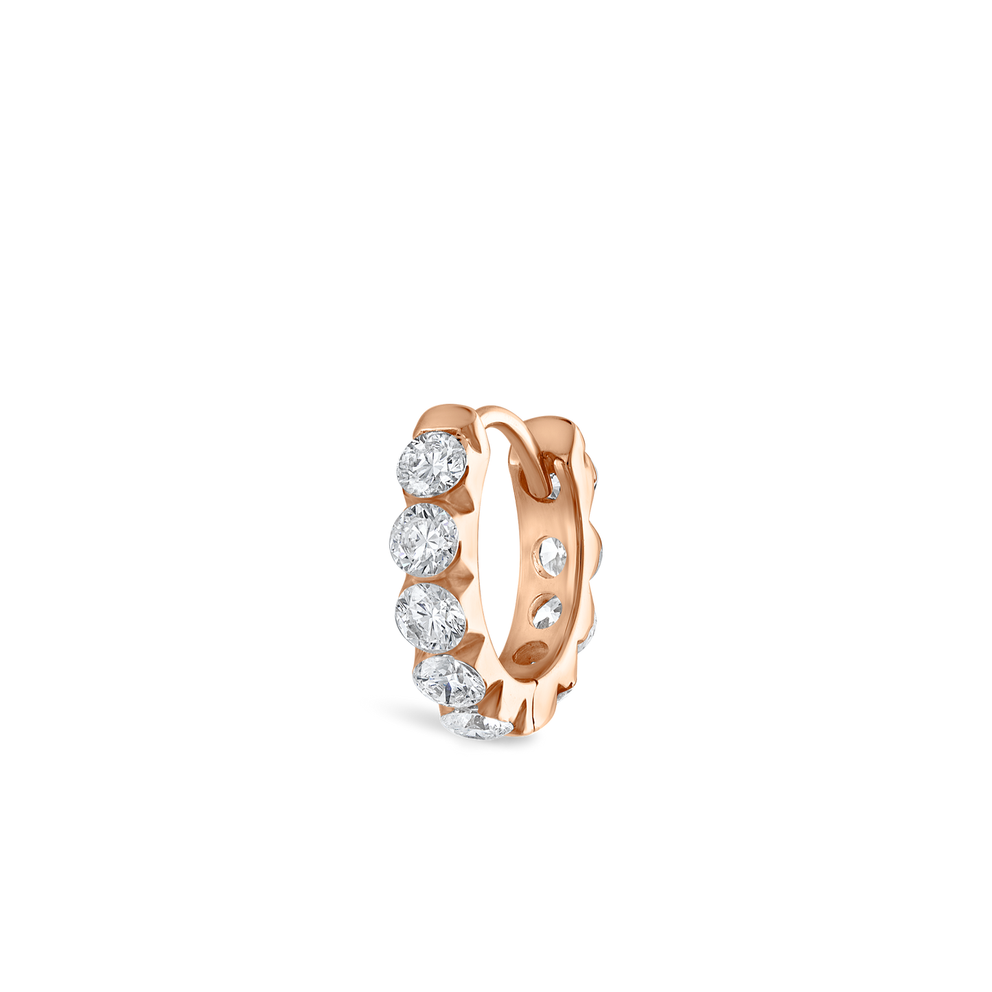 Invisible Set Large Diamond Eternity Hoop Earring