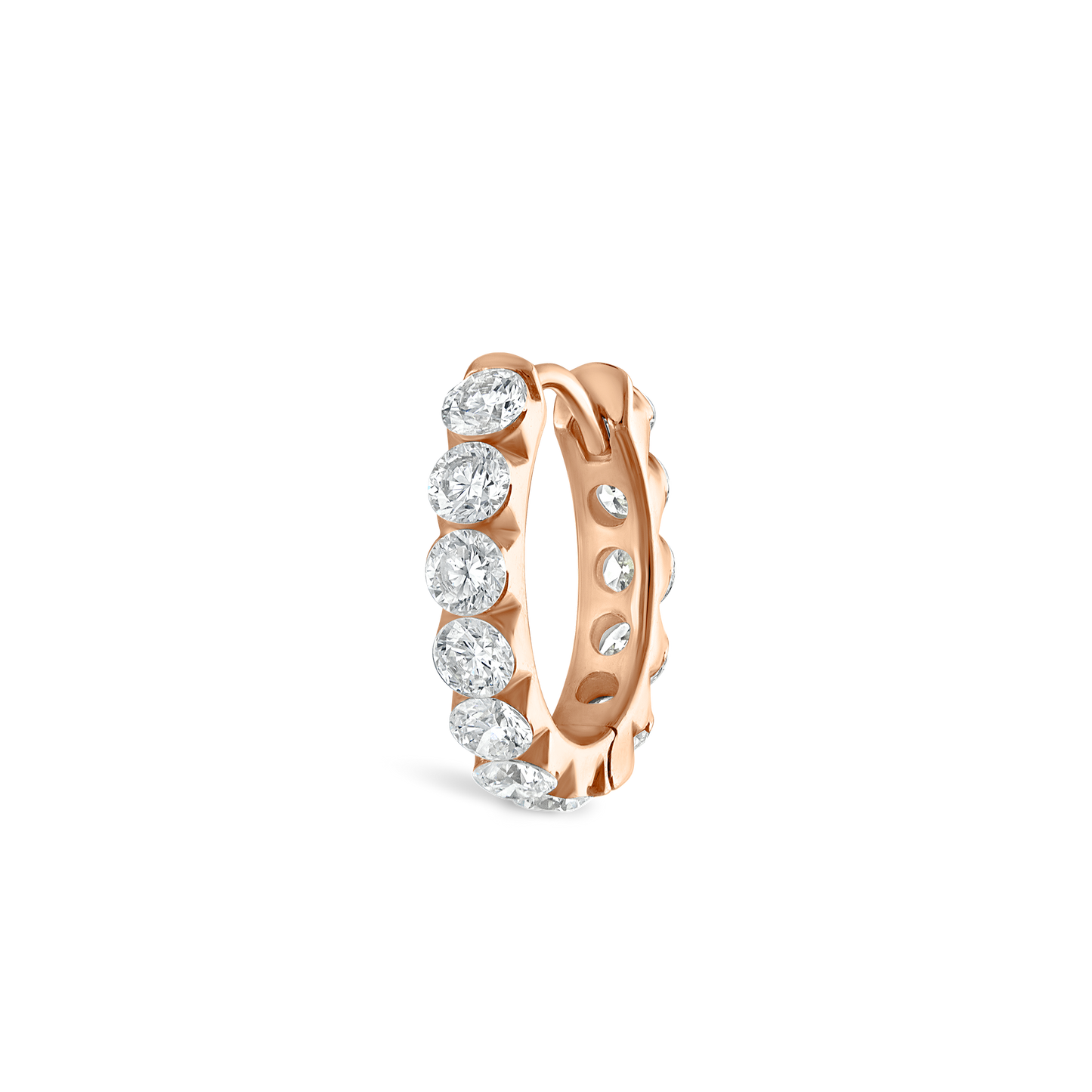 Invisible Set Large Diamond Eternity Hoop Earring