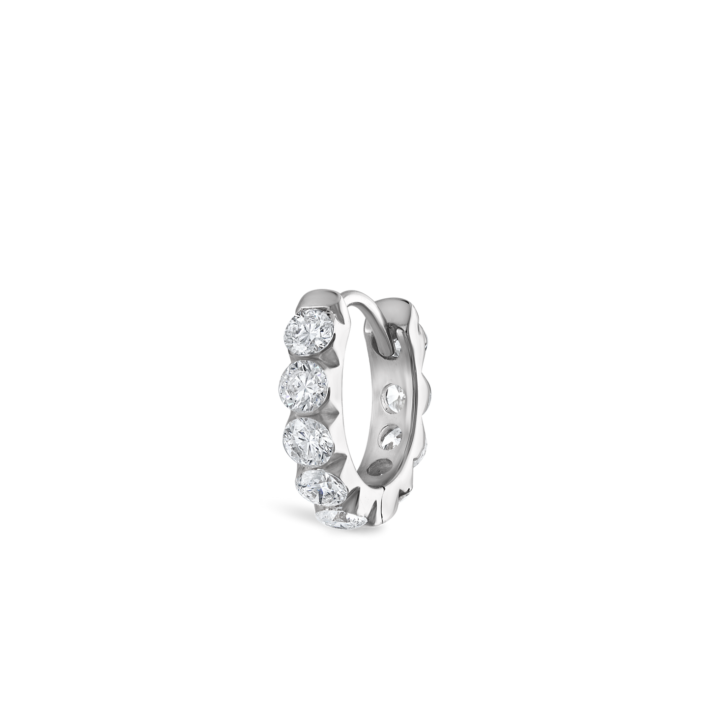 Invisible Set Large Diamond Eternity Hoop Earring