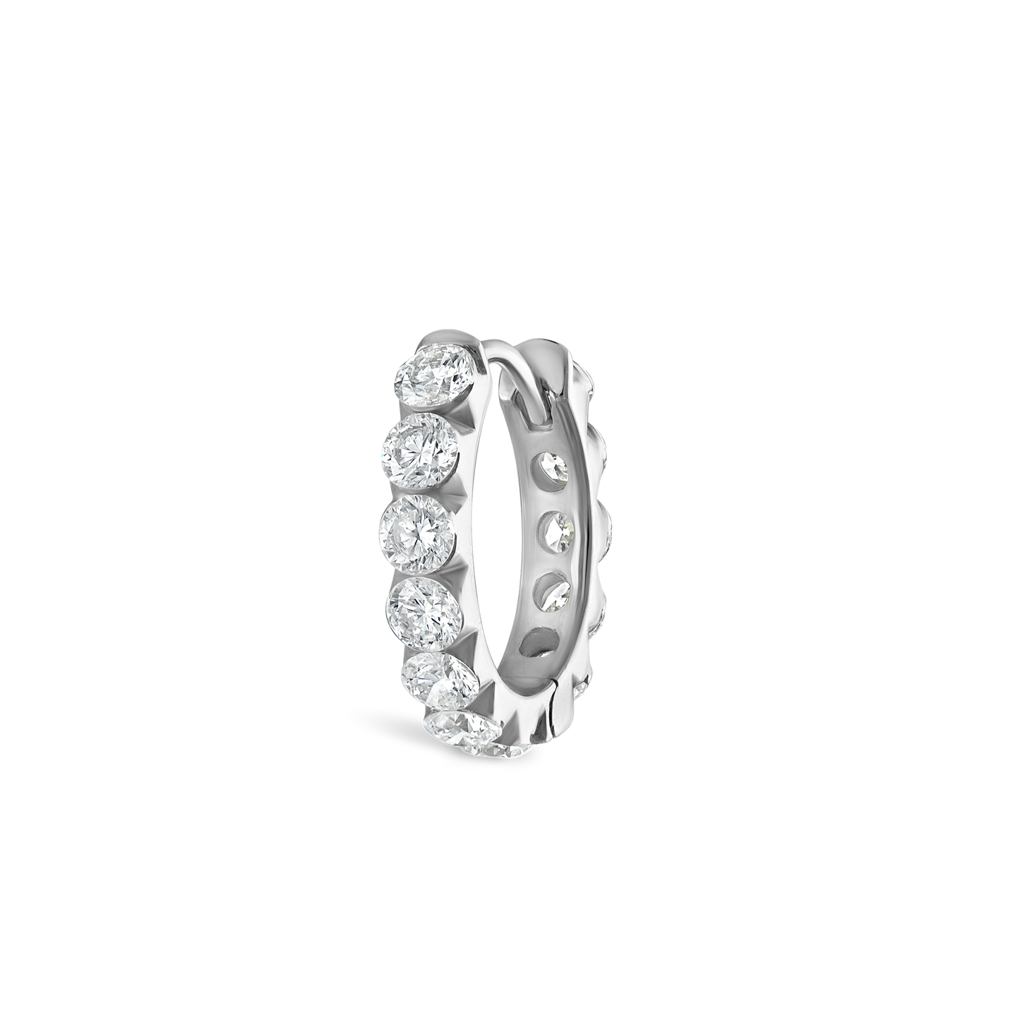 Invisible Set Large Diamond Eternity Hoop Earring