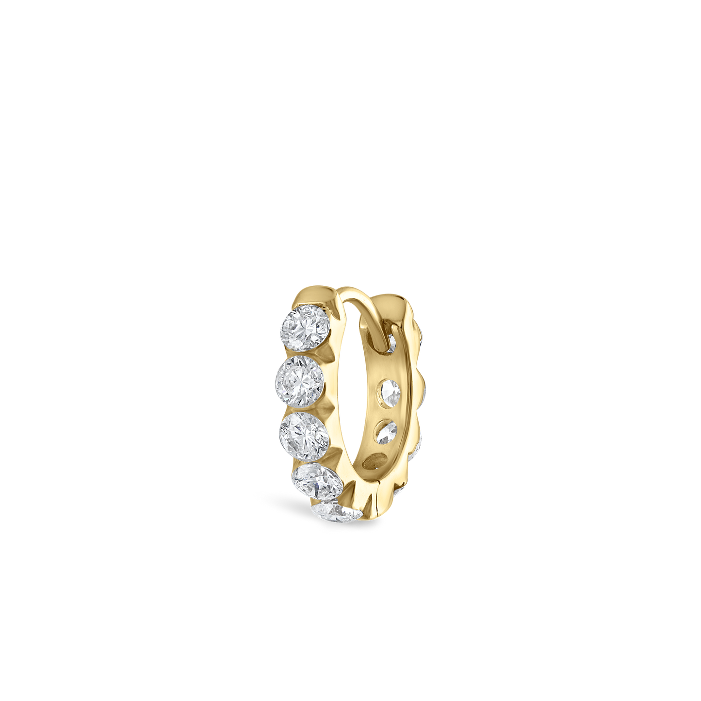 Invisible Set Large Diamond Eternity Hoop Earring