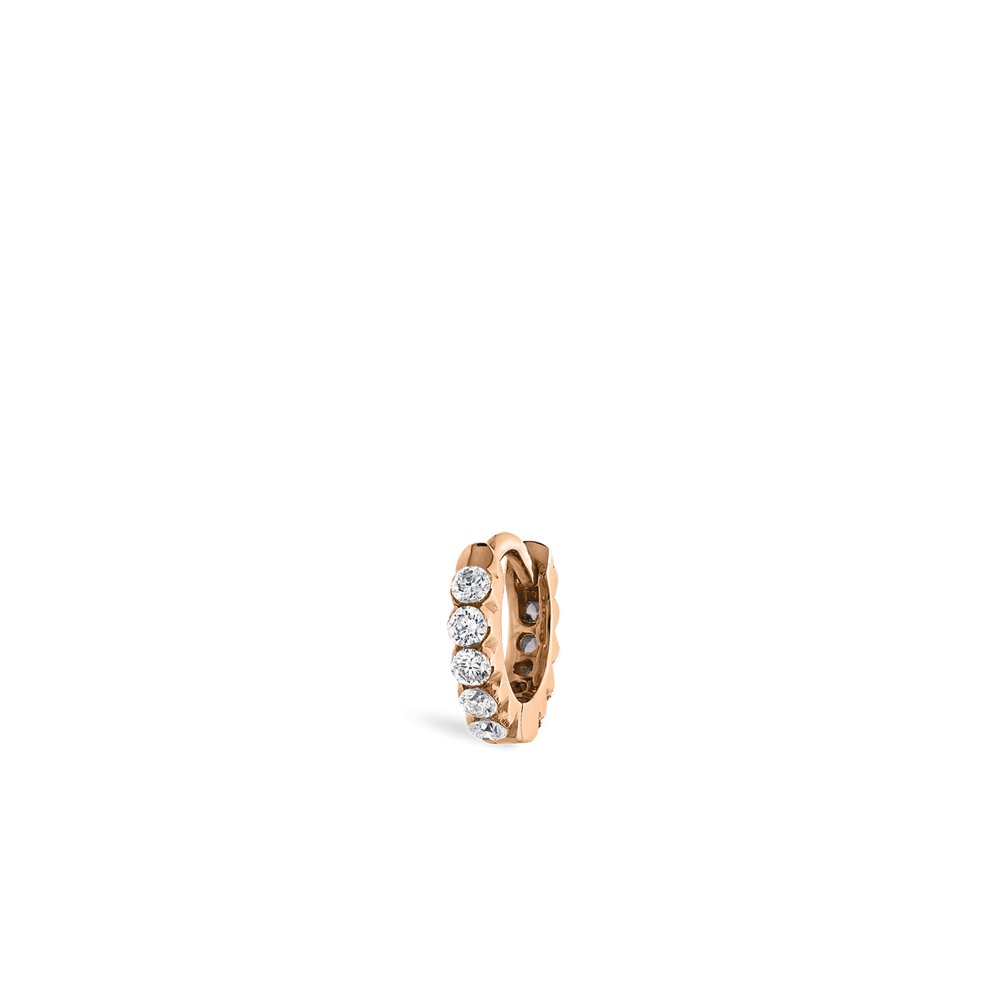 Invisible Set Diamond Eternity Hoop Earring