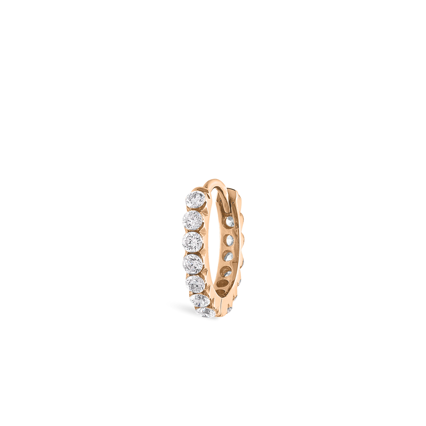 Invisible Set Diamond Eternity Hoop Earring