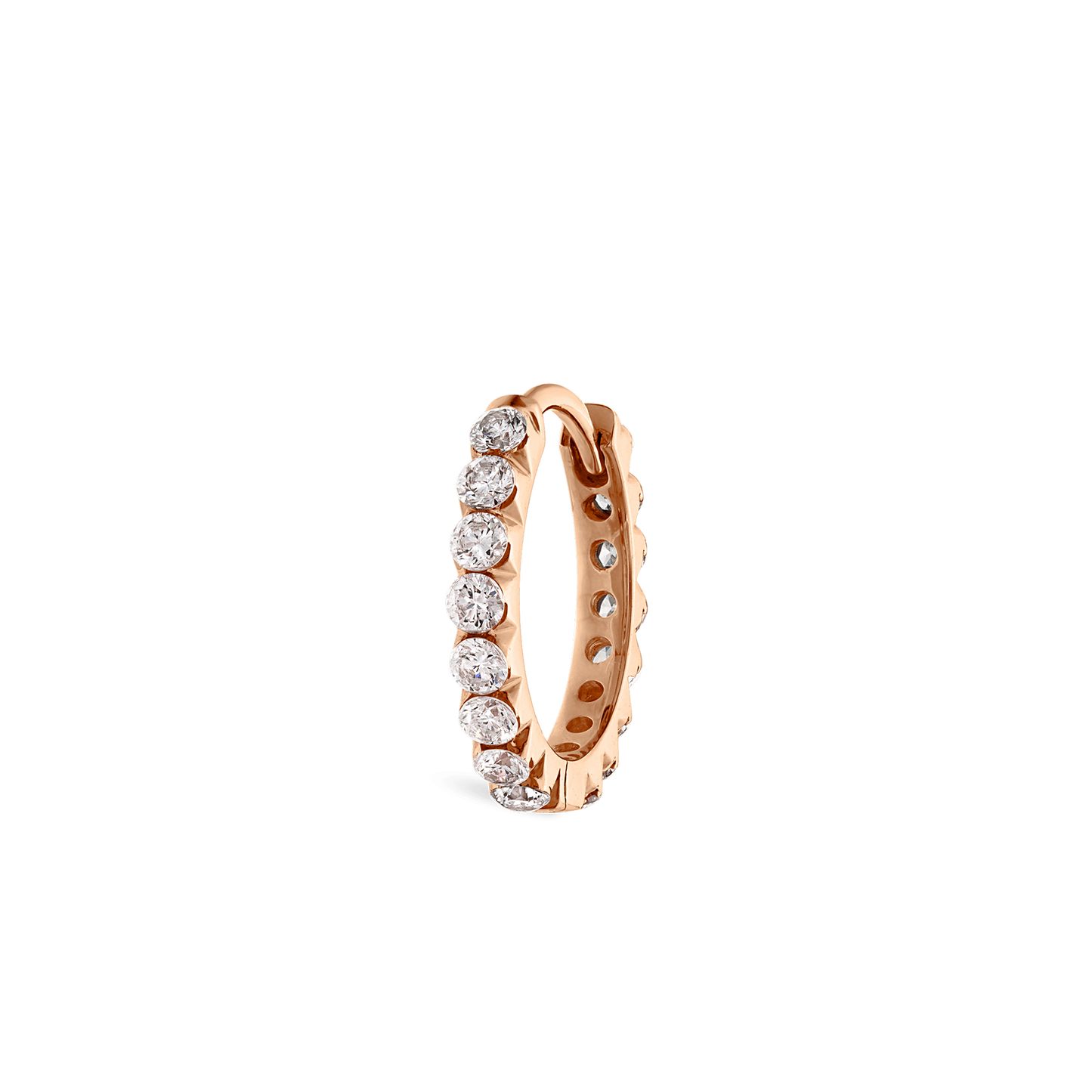 Invisible Set Diamond Eternity Hoop Earring