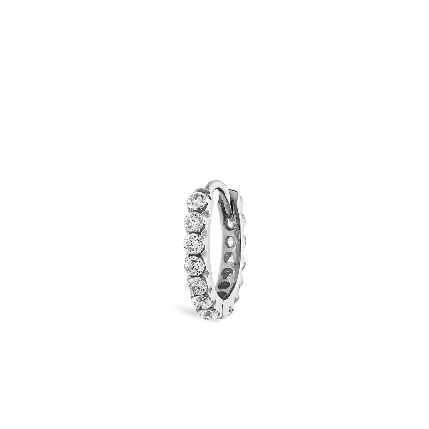 Invisible Set Diamond Eternity Hoop Earring