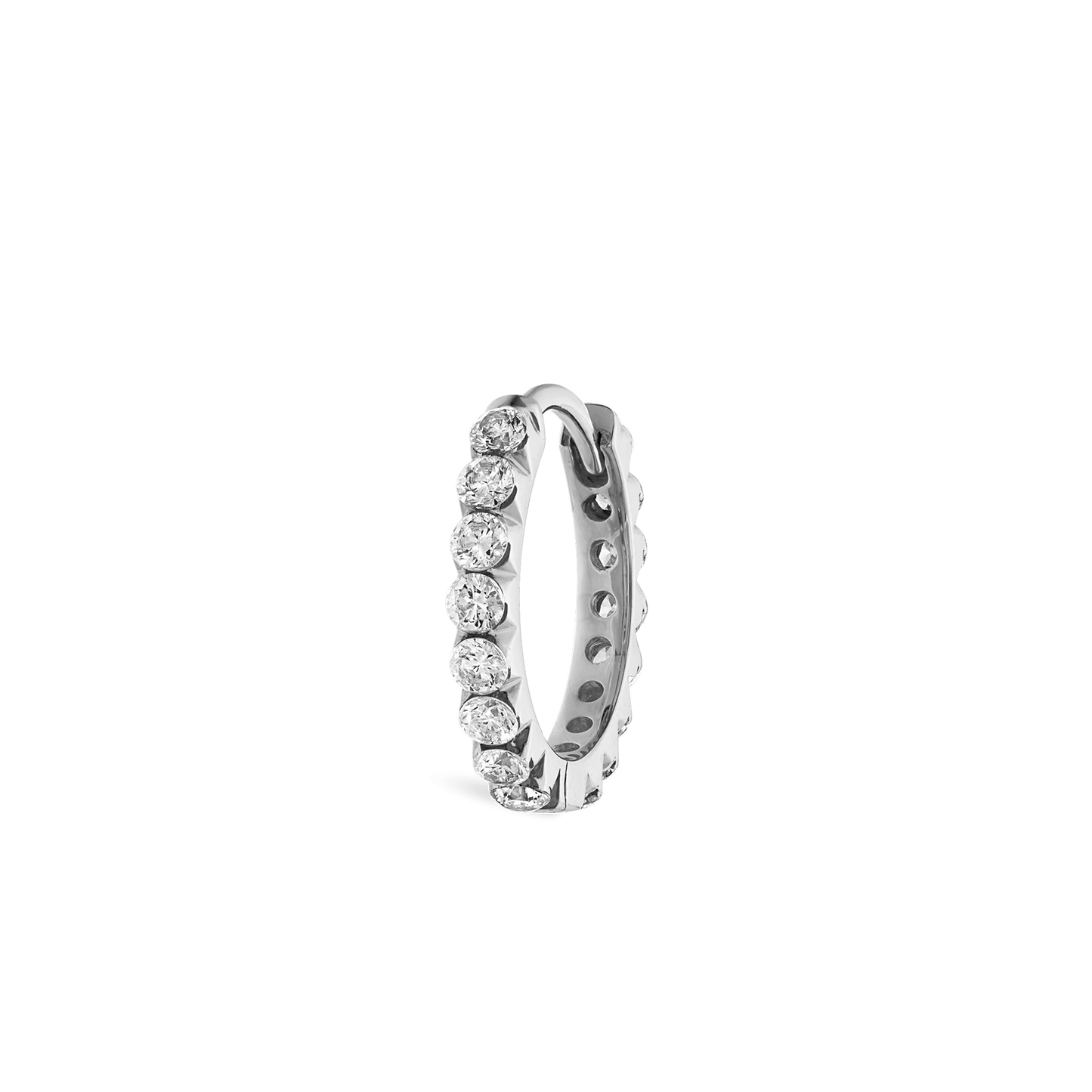Invisible Set Diamond Eternity Hoop Earring