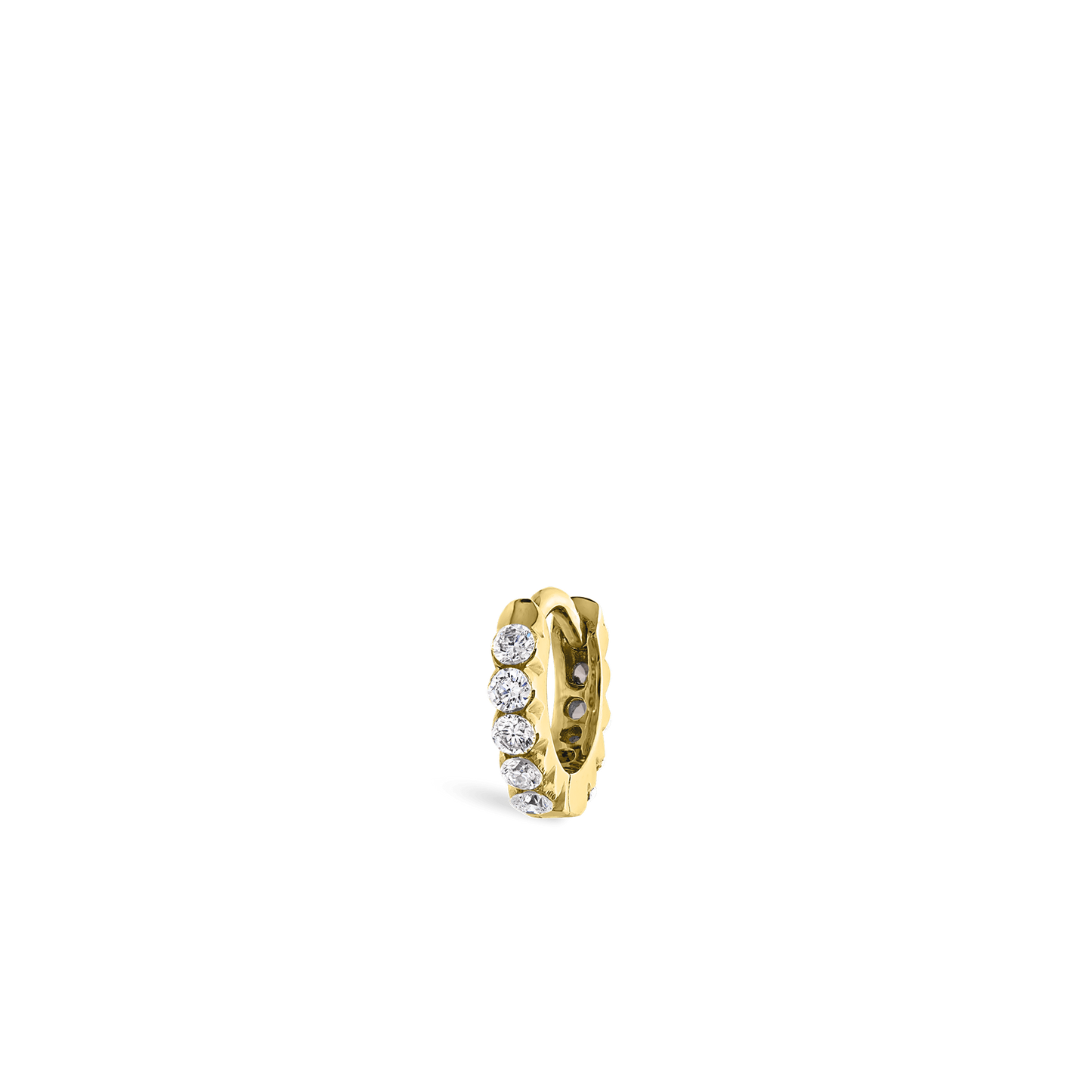 Invisible Set Diamond Eternity Hoop Earring