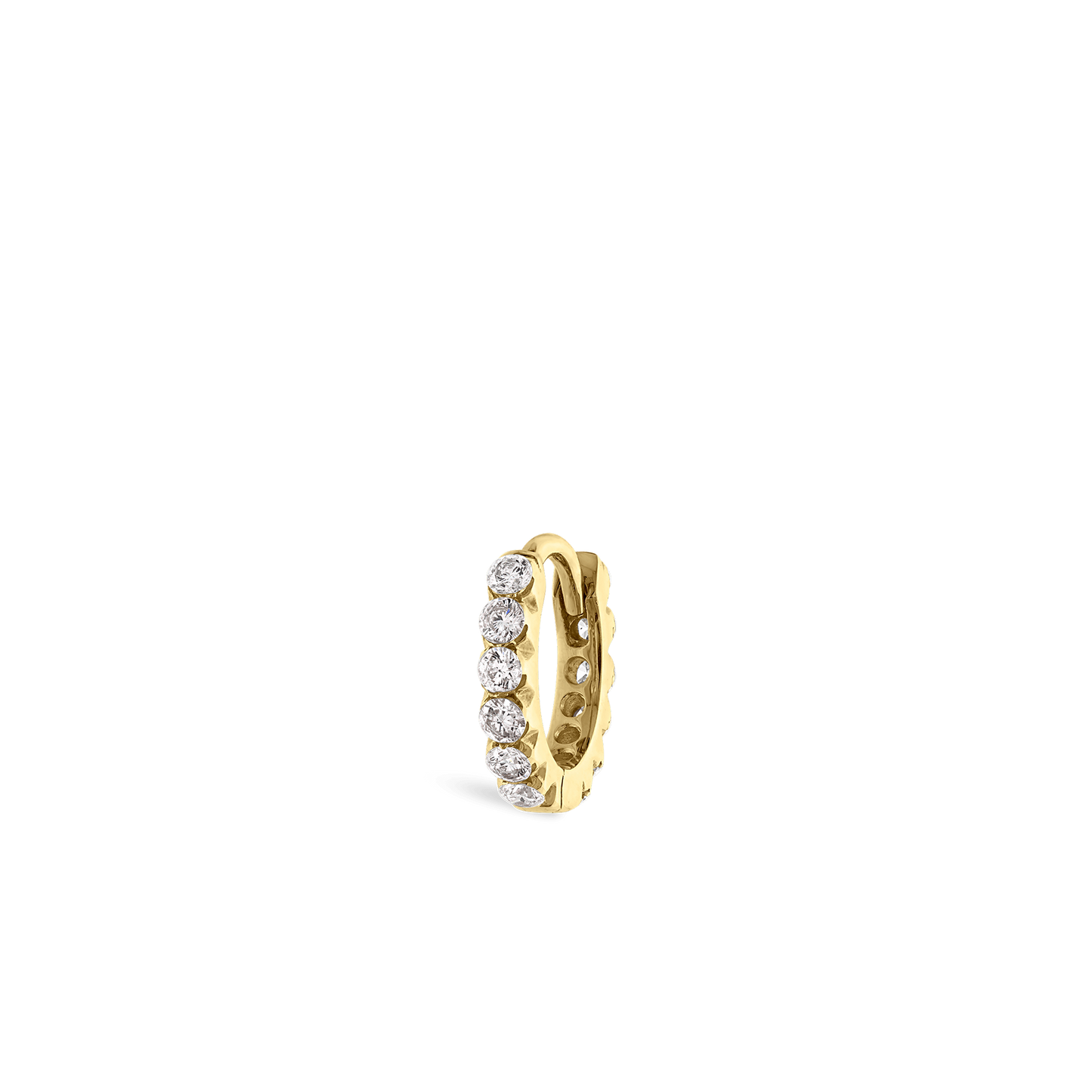 Invisible Set Diamond Eternity Hoop Earring