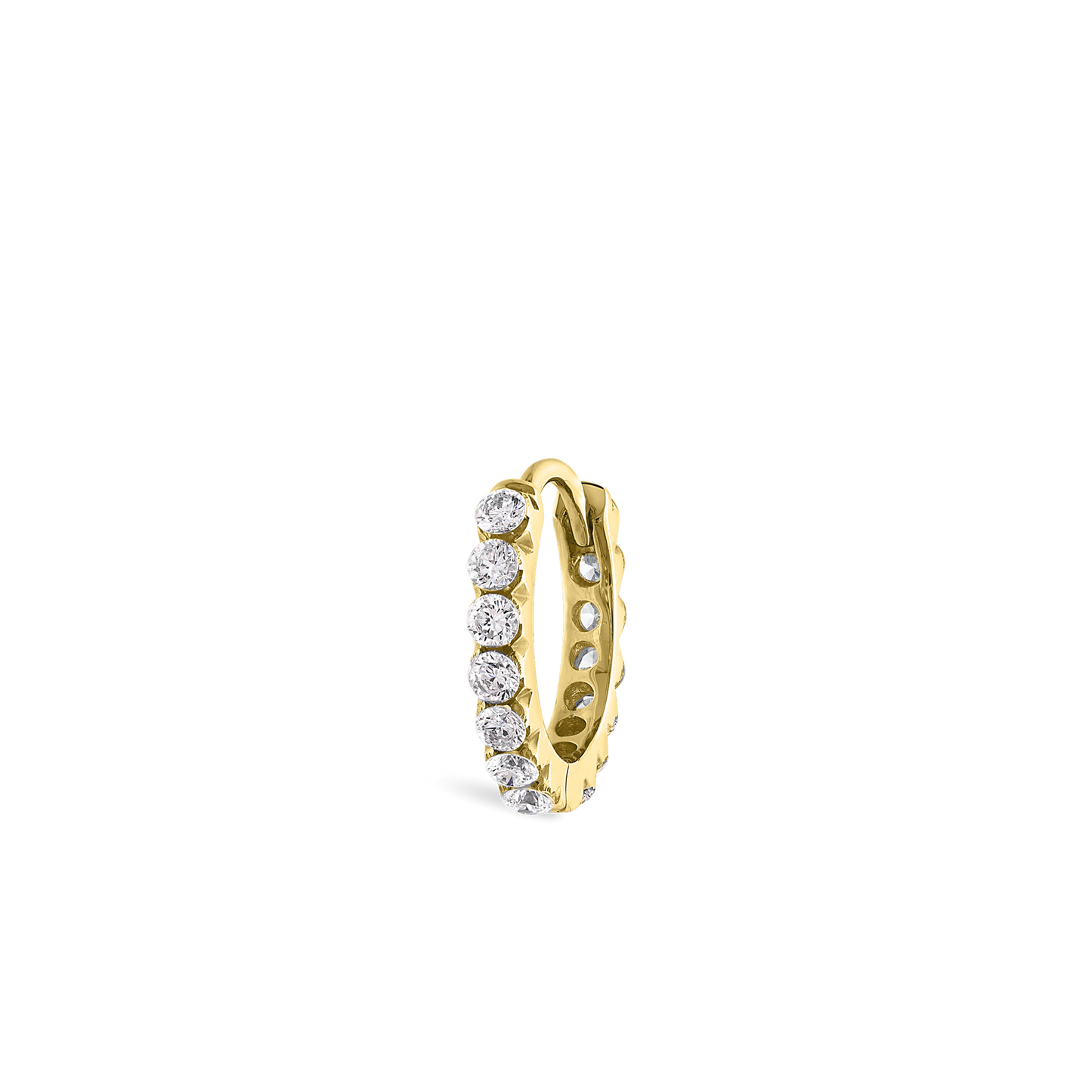 Invisible Set Diamond Eternity Hoop Earring