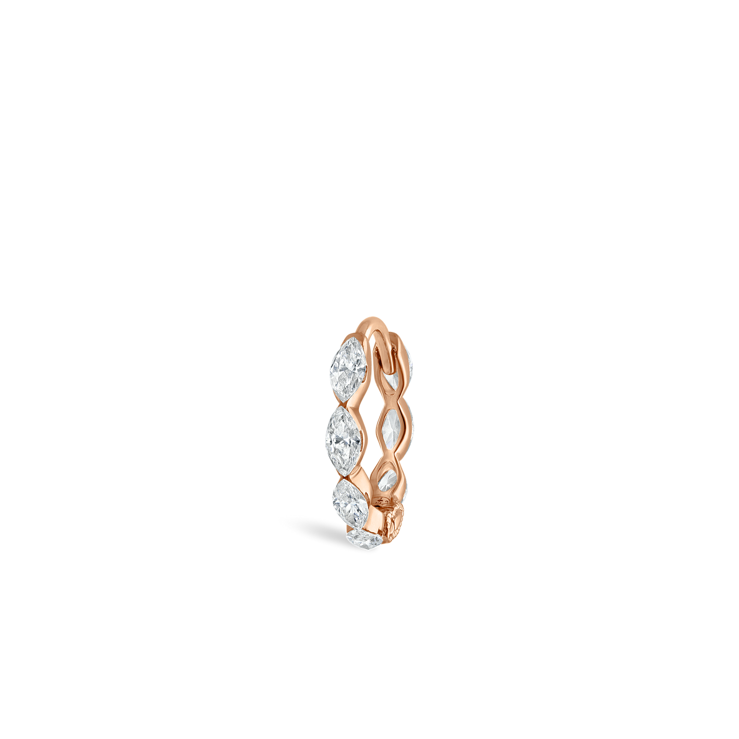 Invisible Set Diamond Marquise Eternity Hoop Earring