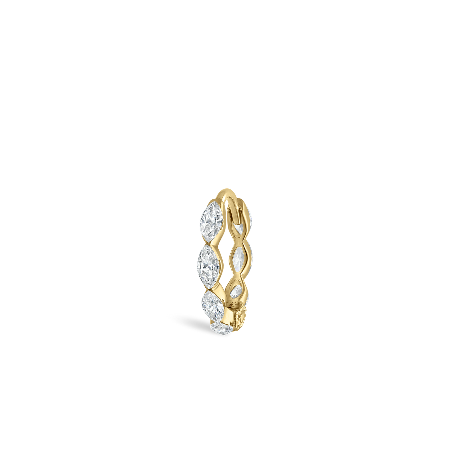 Invisible Set Diamond Marquise Eternity Hoop Earring