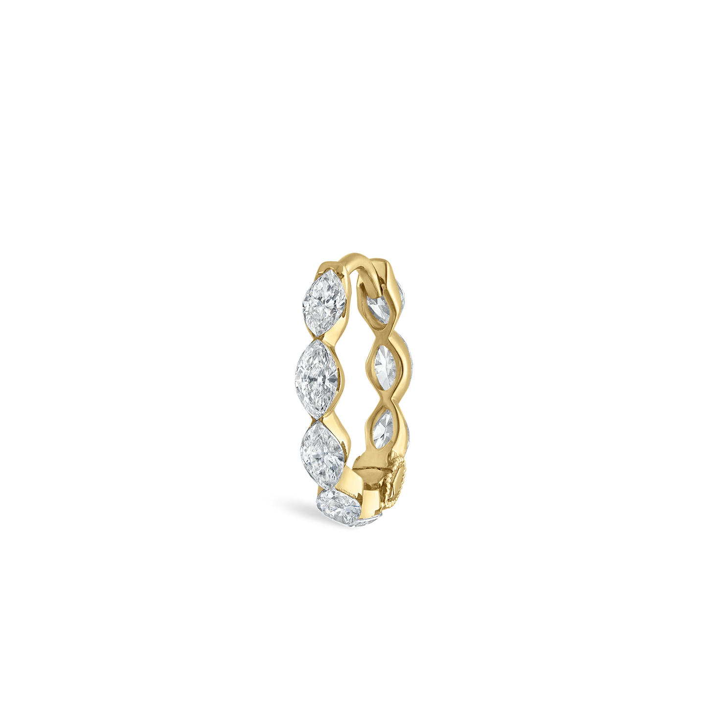 Invisible Set Diamond Marquise Eternity Hoop Earring